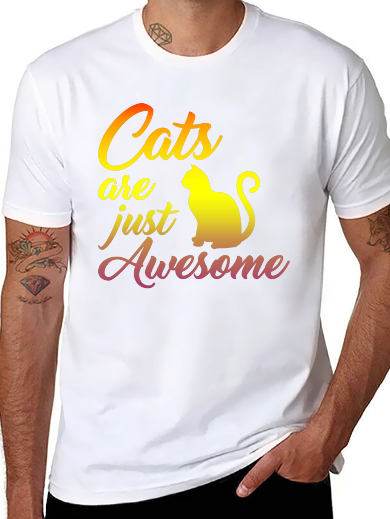 Black Cats Are Awesome Graphic T-Shirt view 8