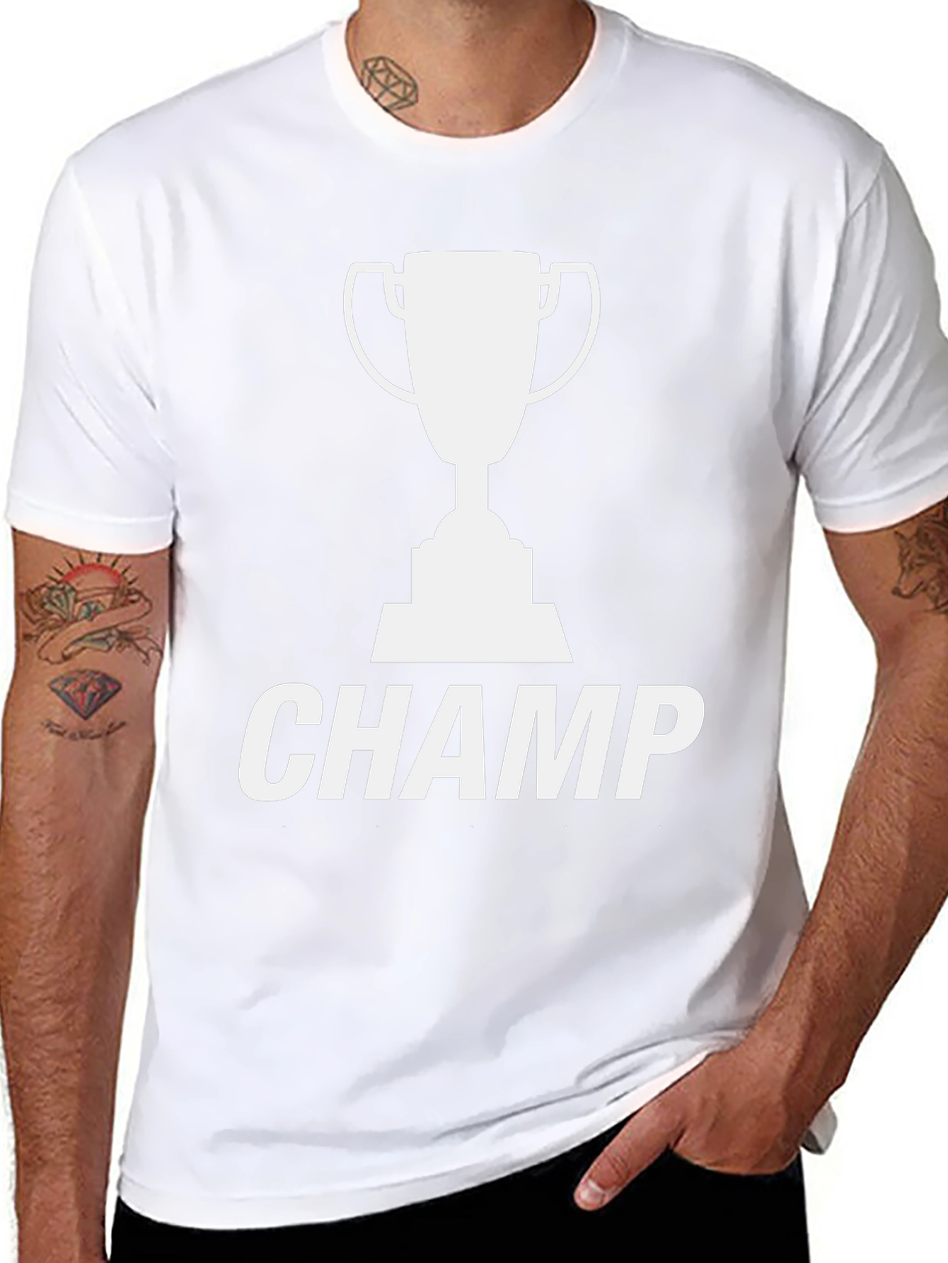 Black Champ Trophy Graphic T-Shirt - Black view 8