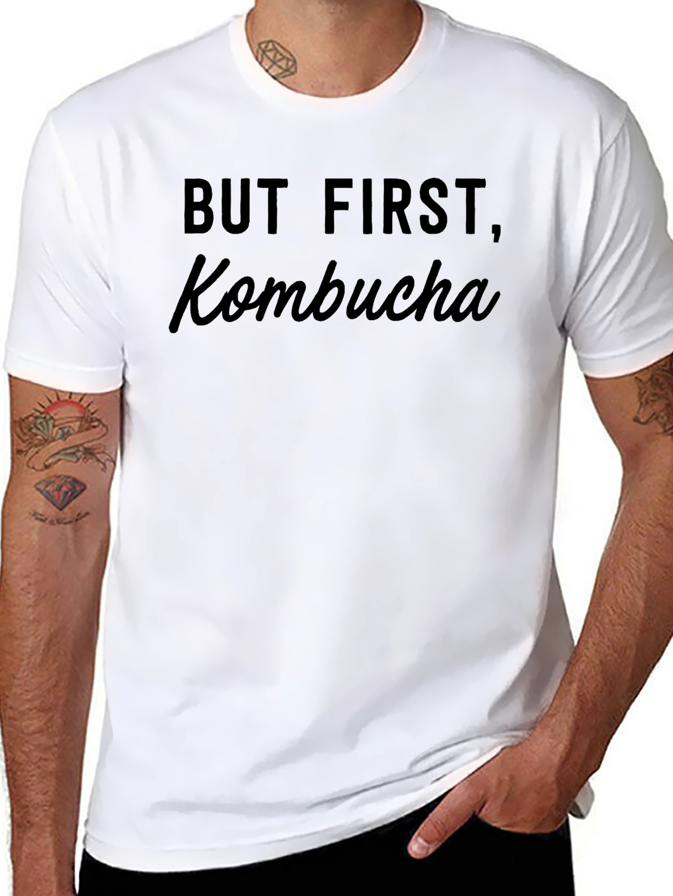 Black But First, Kombucha T-Shirt view 8