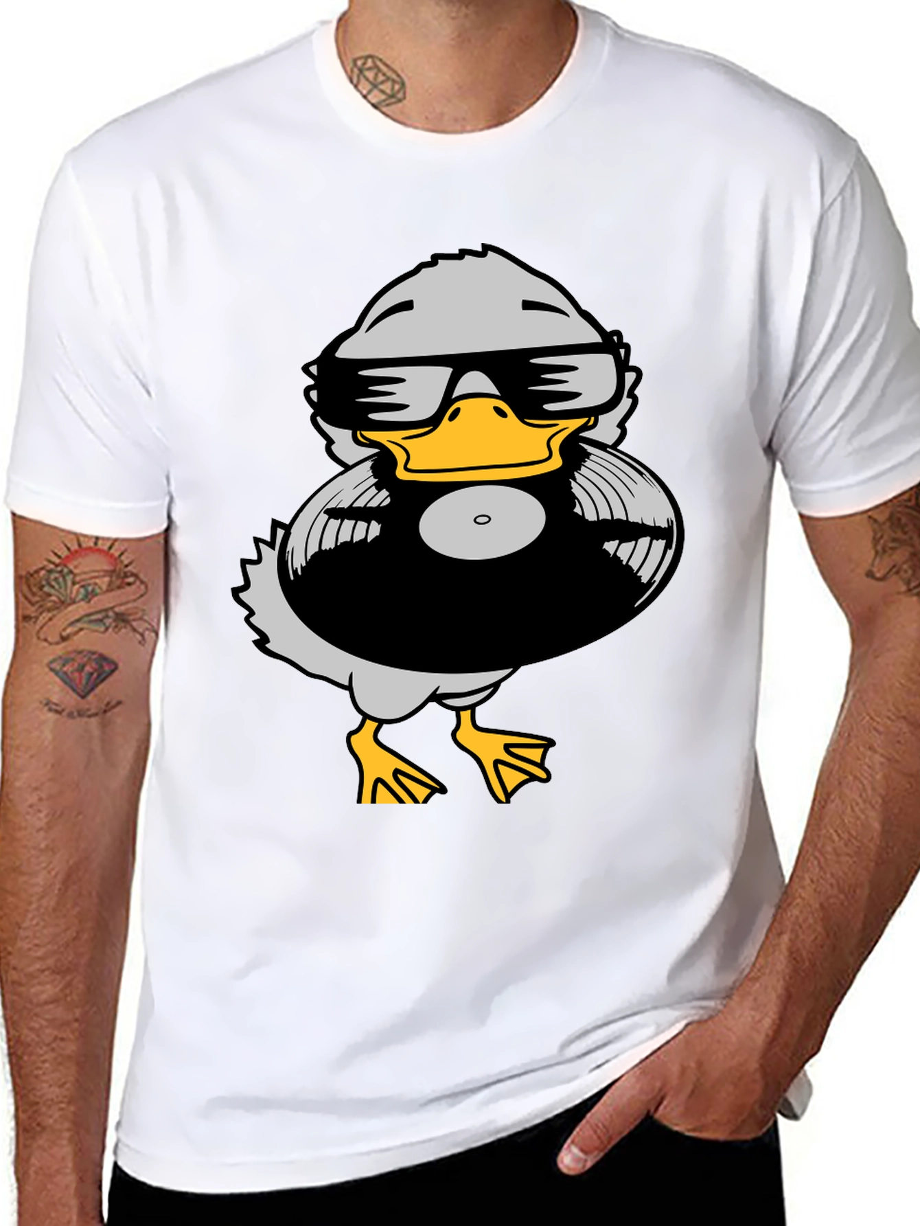 Black Duck DJ Graphic Tee - Black view 8