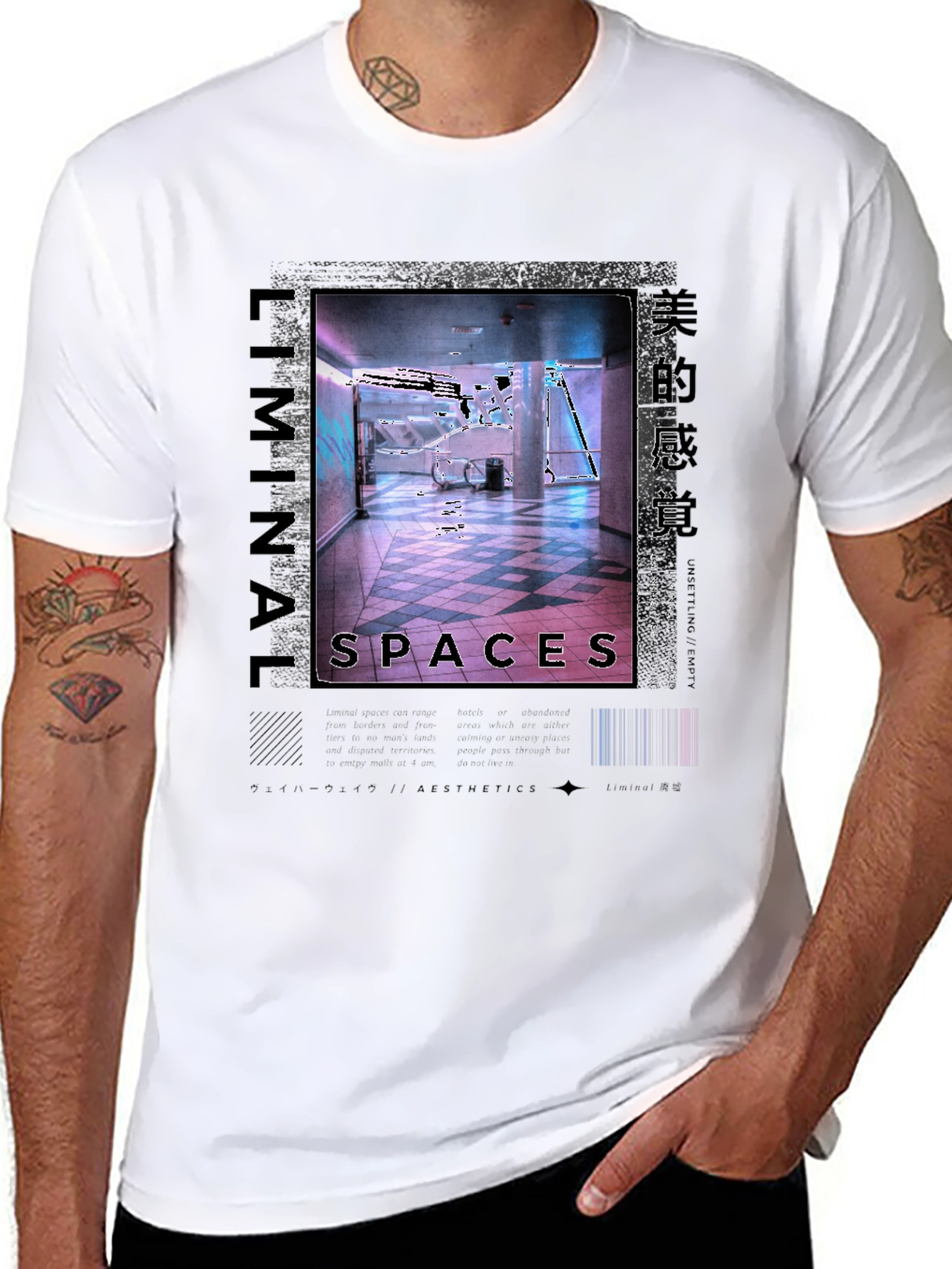 Black Liminal Spaces Graphic Tee - Black Urban Style view 8