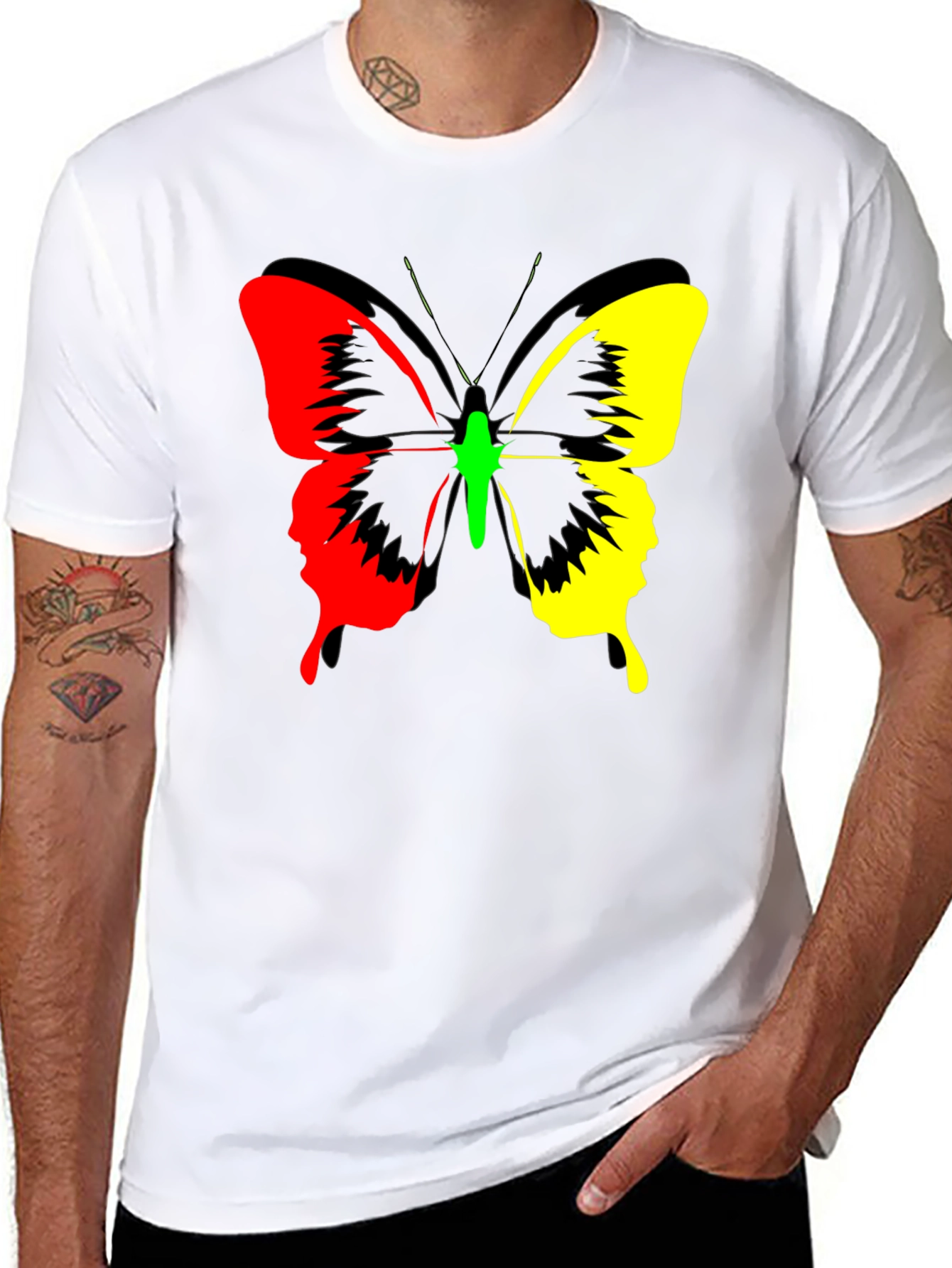 Black Butterfly Graphic Print Tee - Bold Fashion view 8
