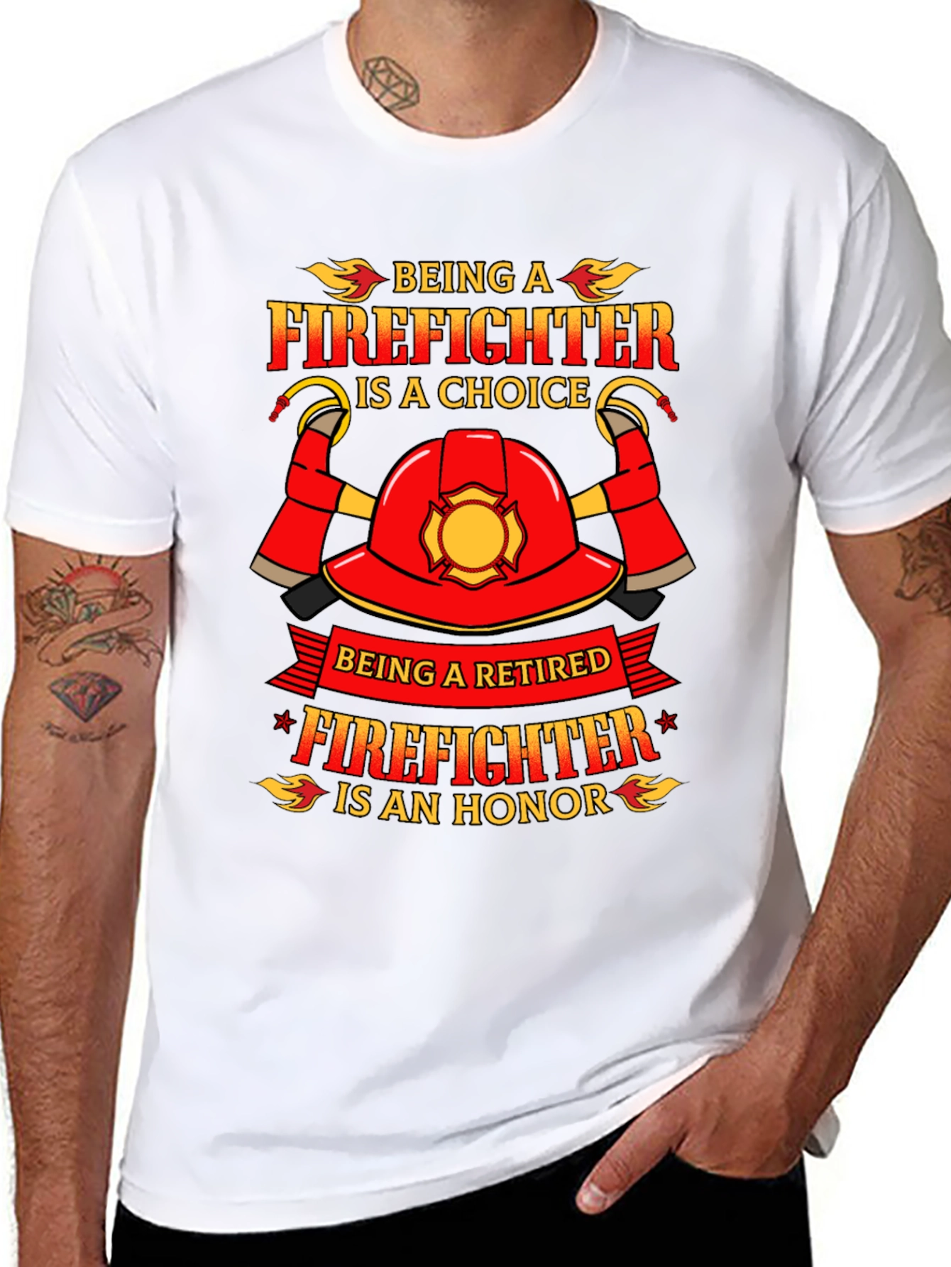 Black Firefighter Retirement Honor T-Shirt view 8