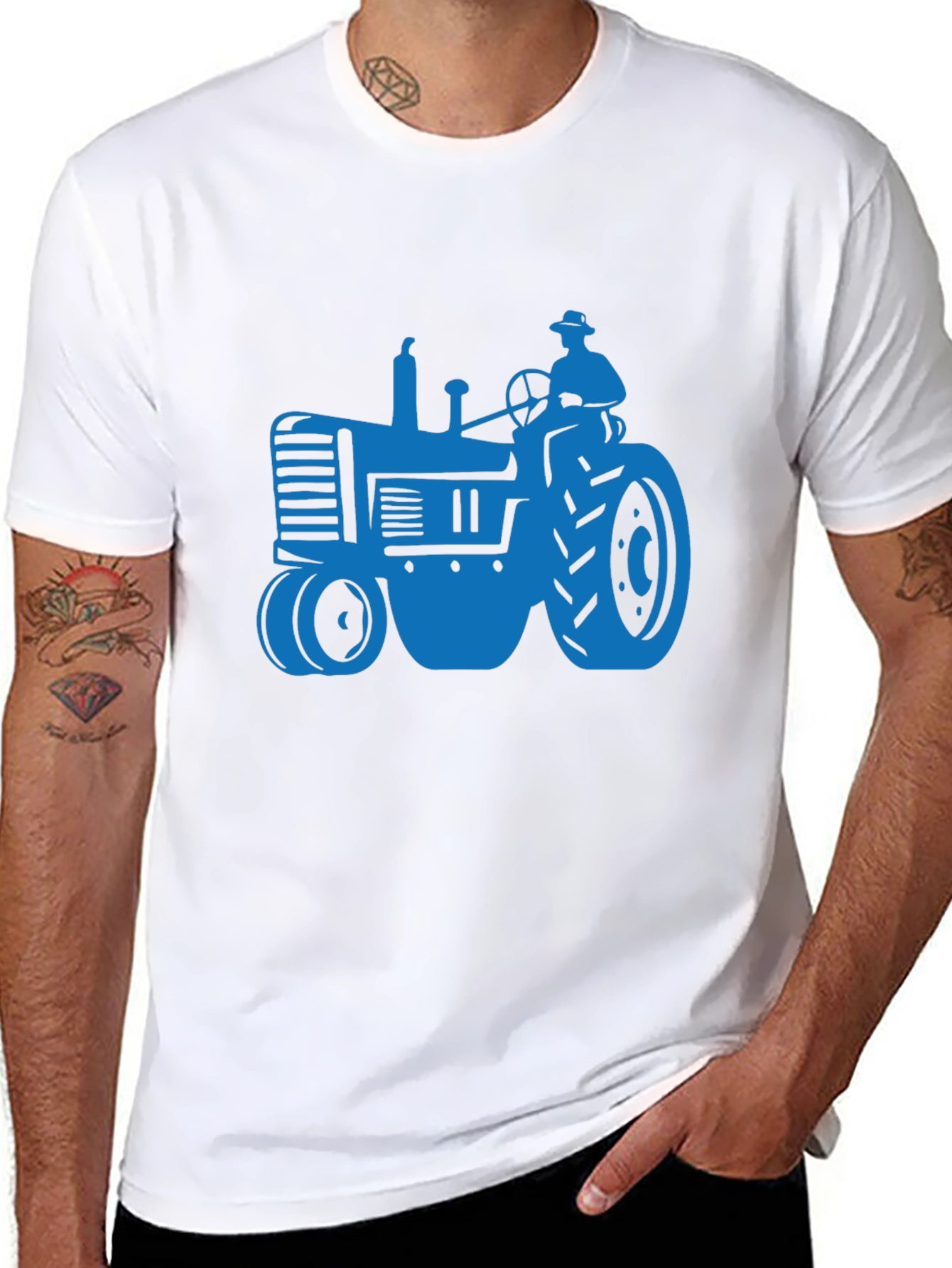 Black Tractor Graphic Tee - Farm Life Shirt view 8