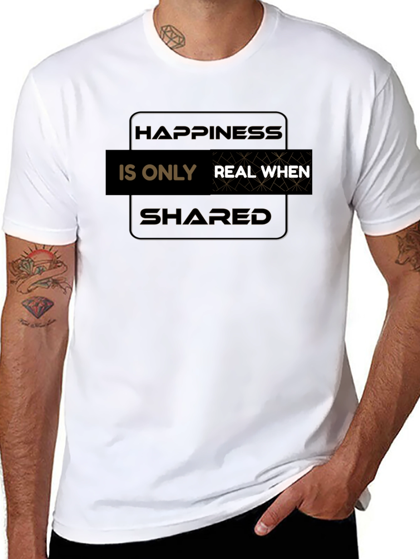 Black Happiness Is Real When Shared T-Shirt view 8