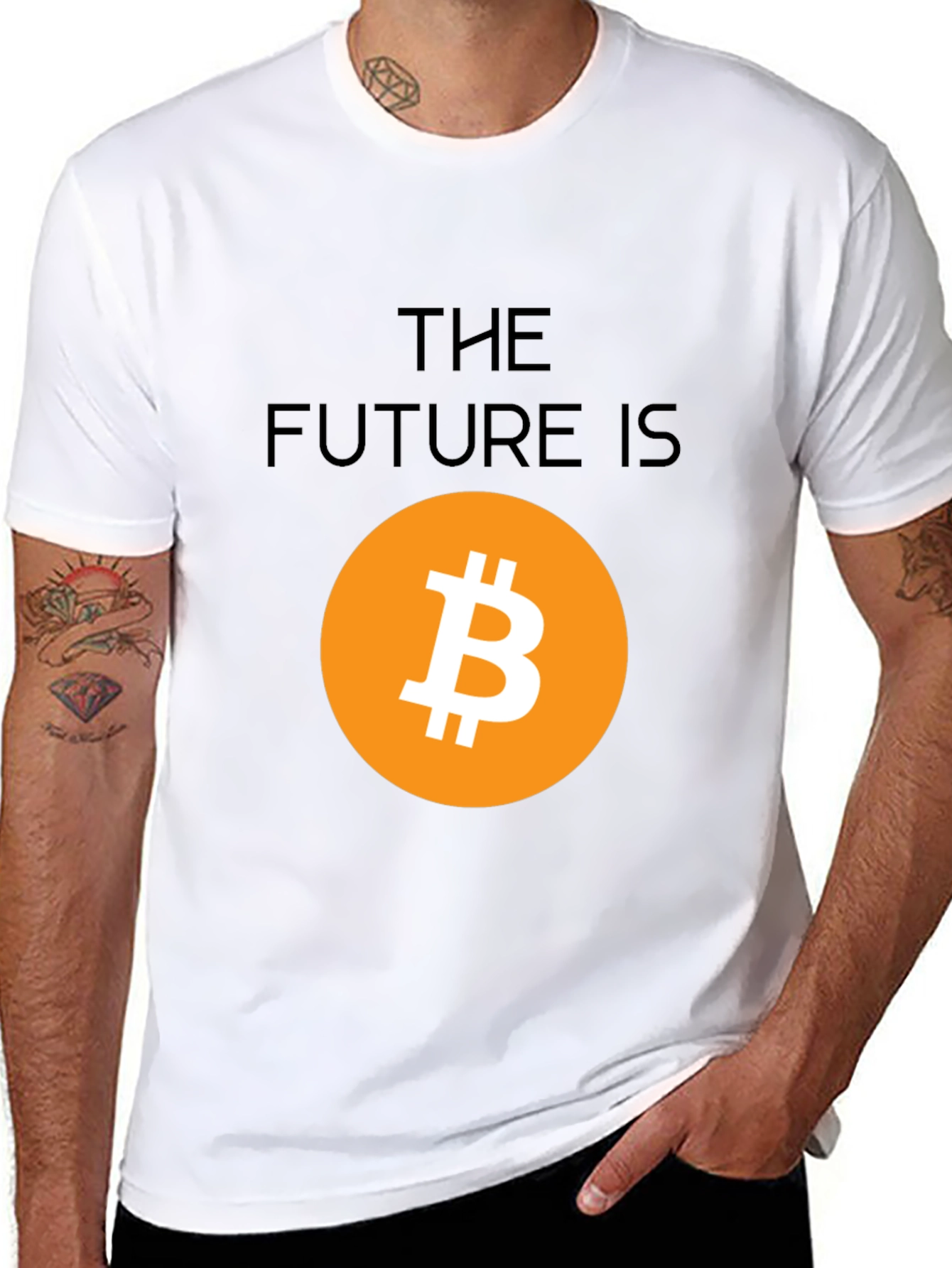 Black Bitcoin Future Graphic Tee - Crypto Black T-Shirt view 8