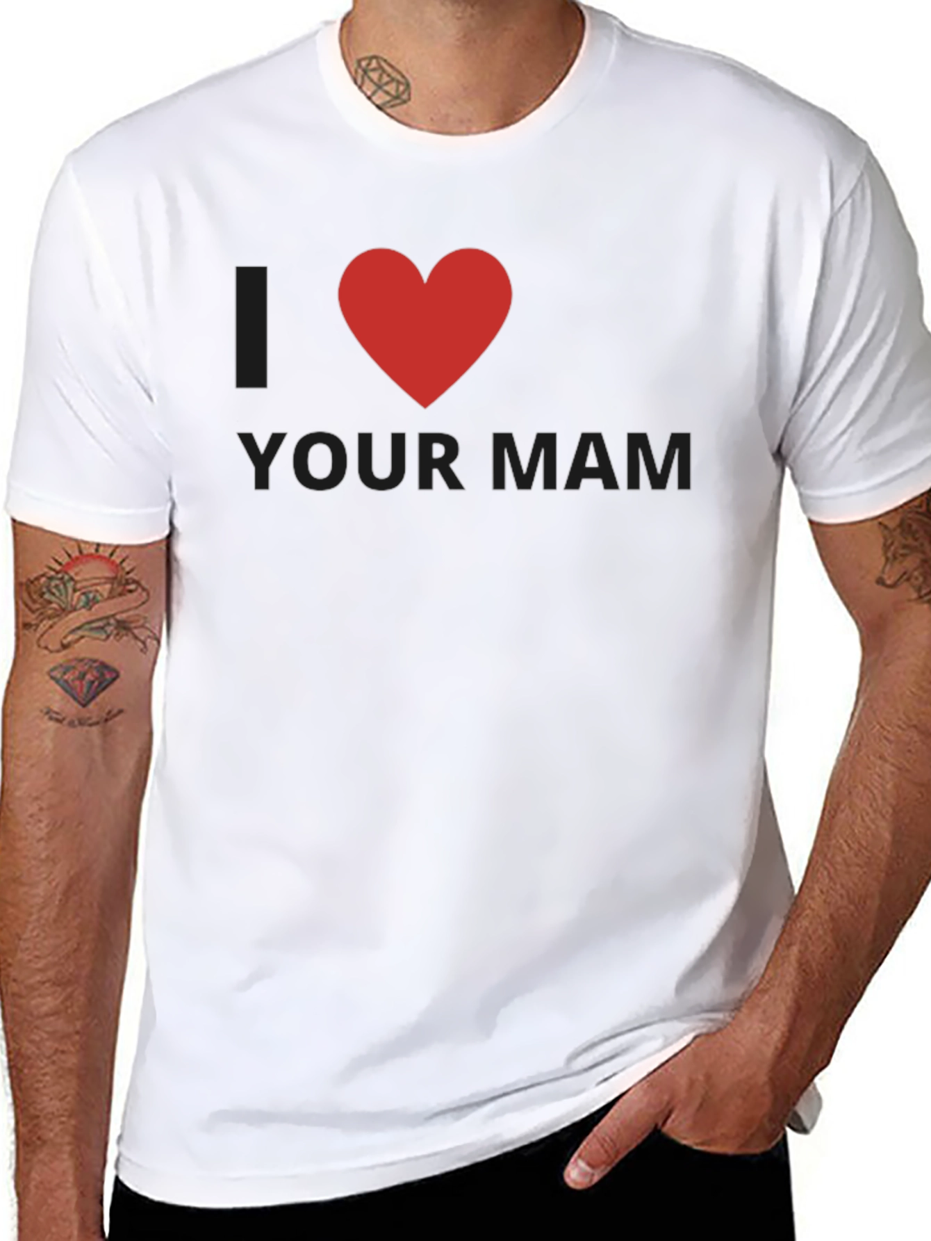 Black I Heart Your Mam Graphic T-Shirt view 8