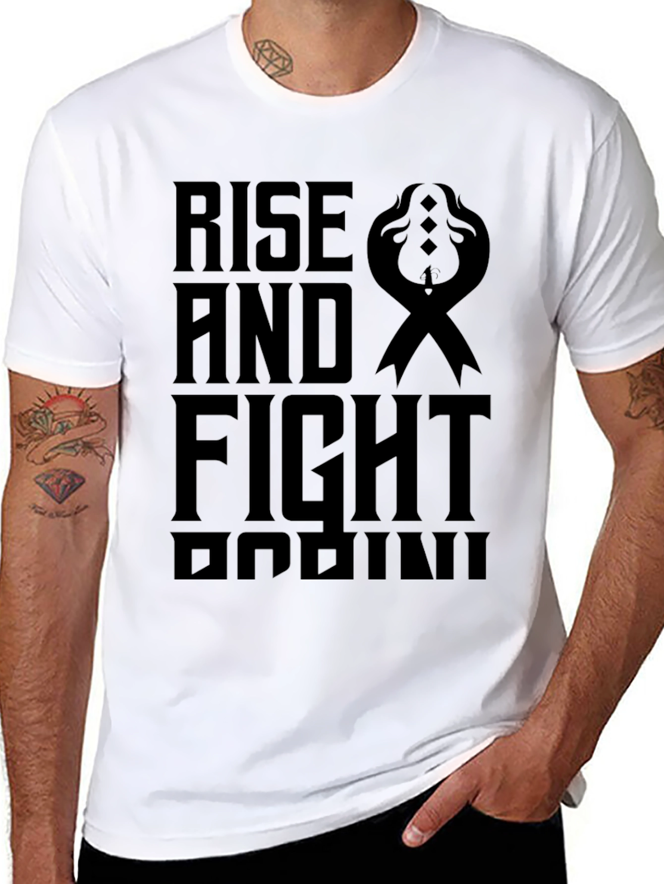 Black Rise And Fight T-Shirt view 8