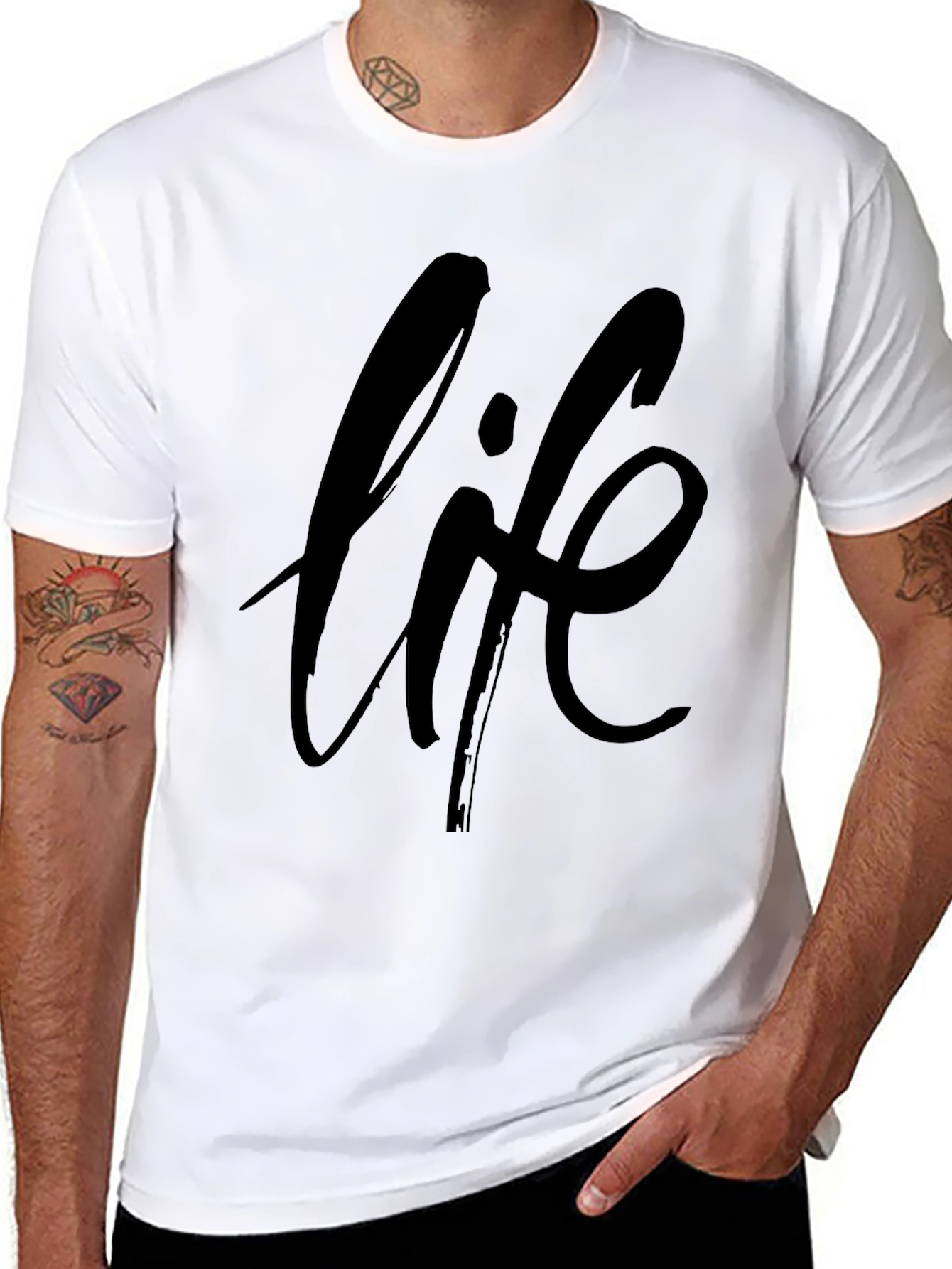 Black Life Graphic Black T-Shirt view 8