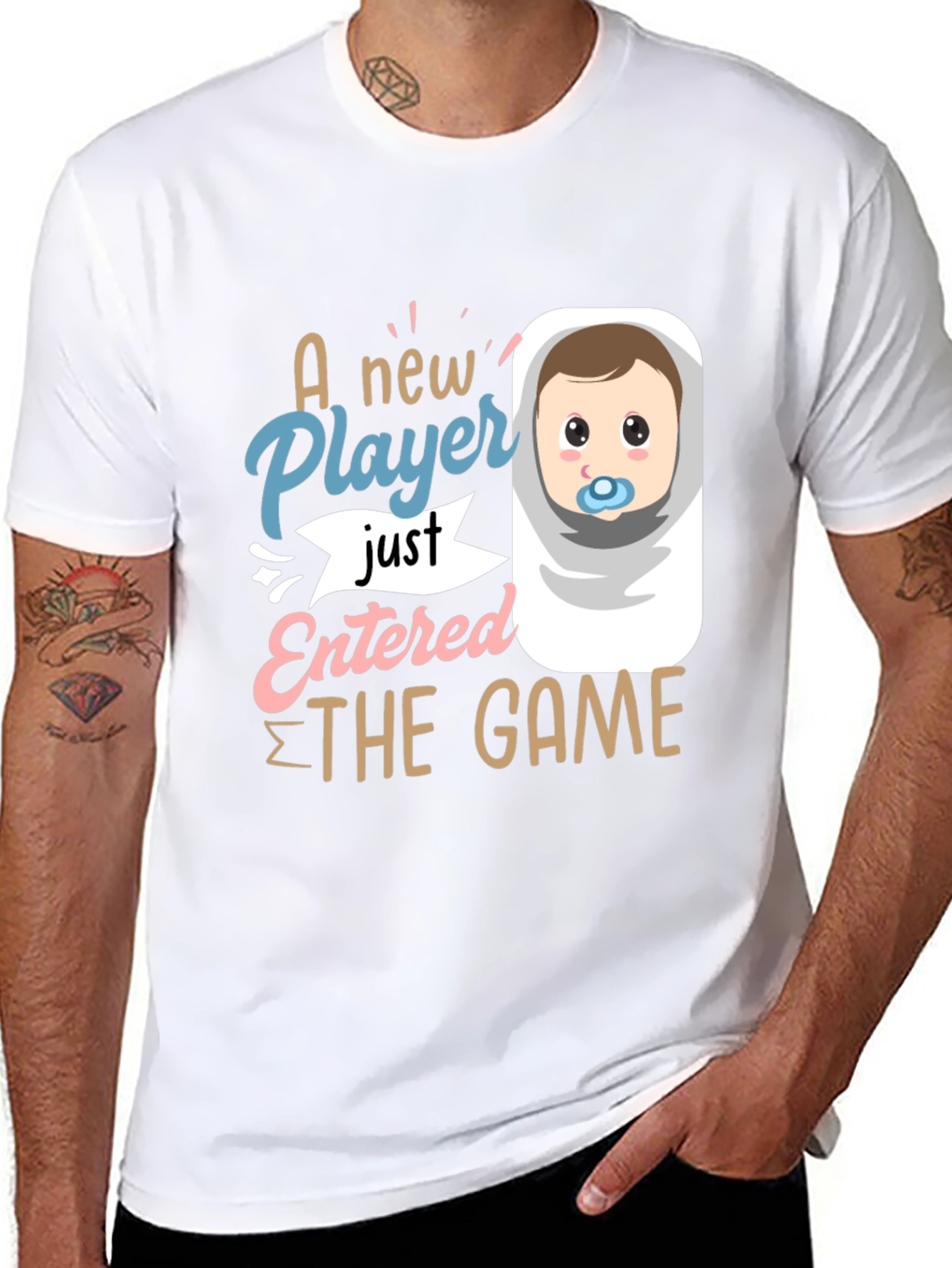 Black New Player Baby Graphic Tee view 8