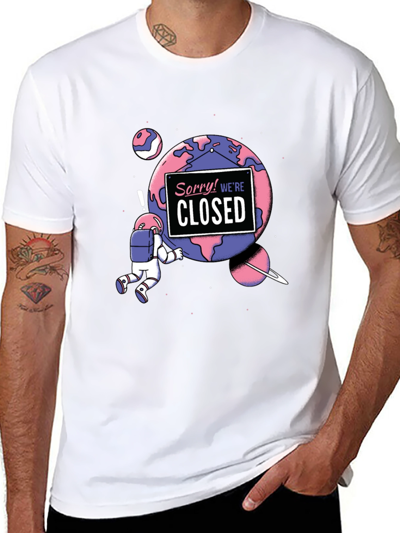 Black Sorry, We're Closed T-Shirt view 8