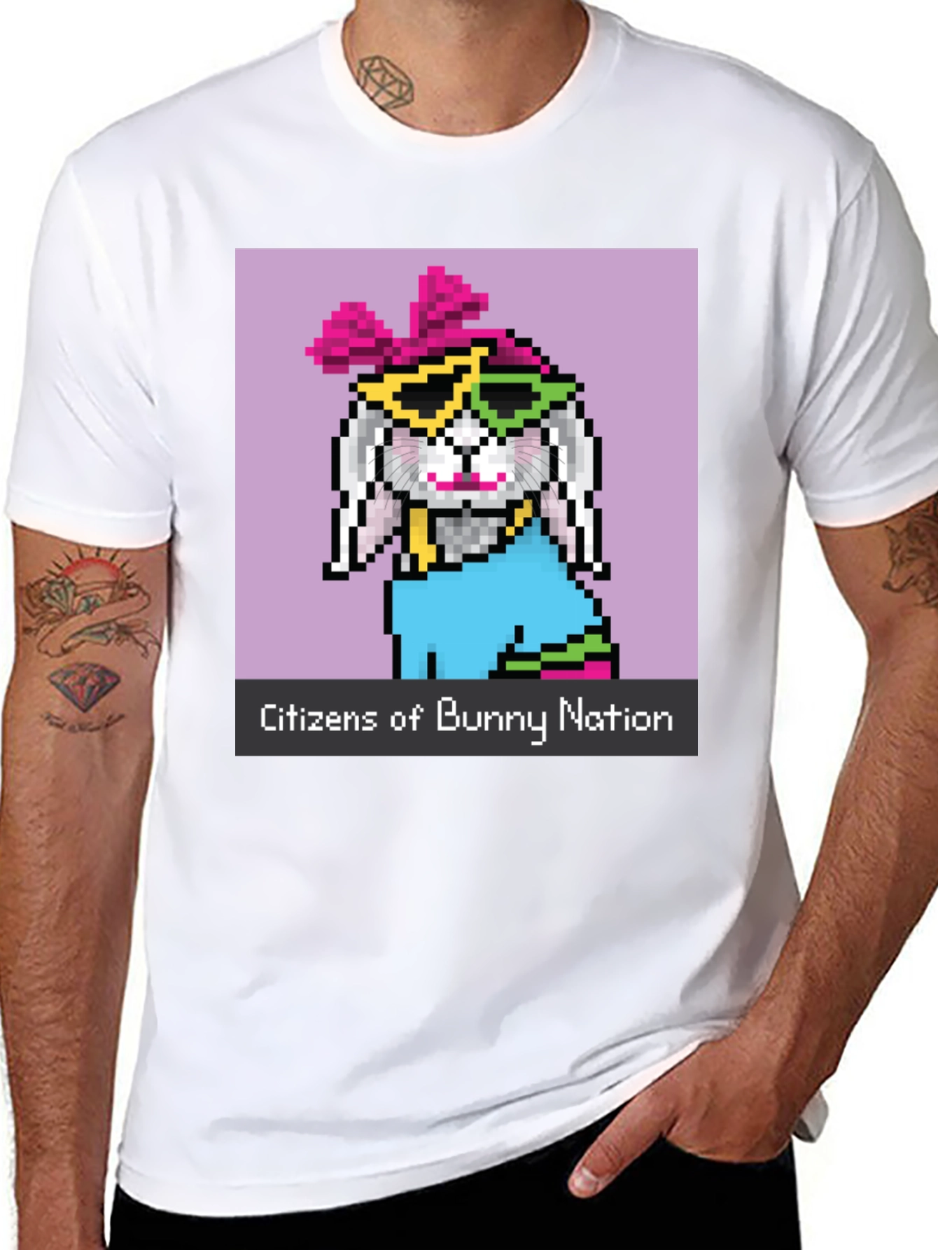 Black Citizens of Bunny Nation Graphic Tee view 8