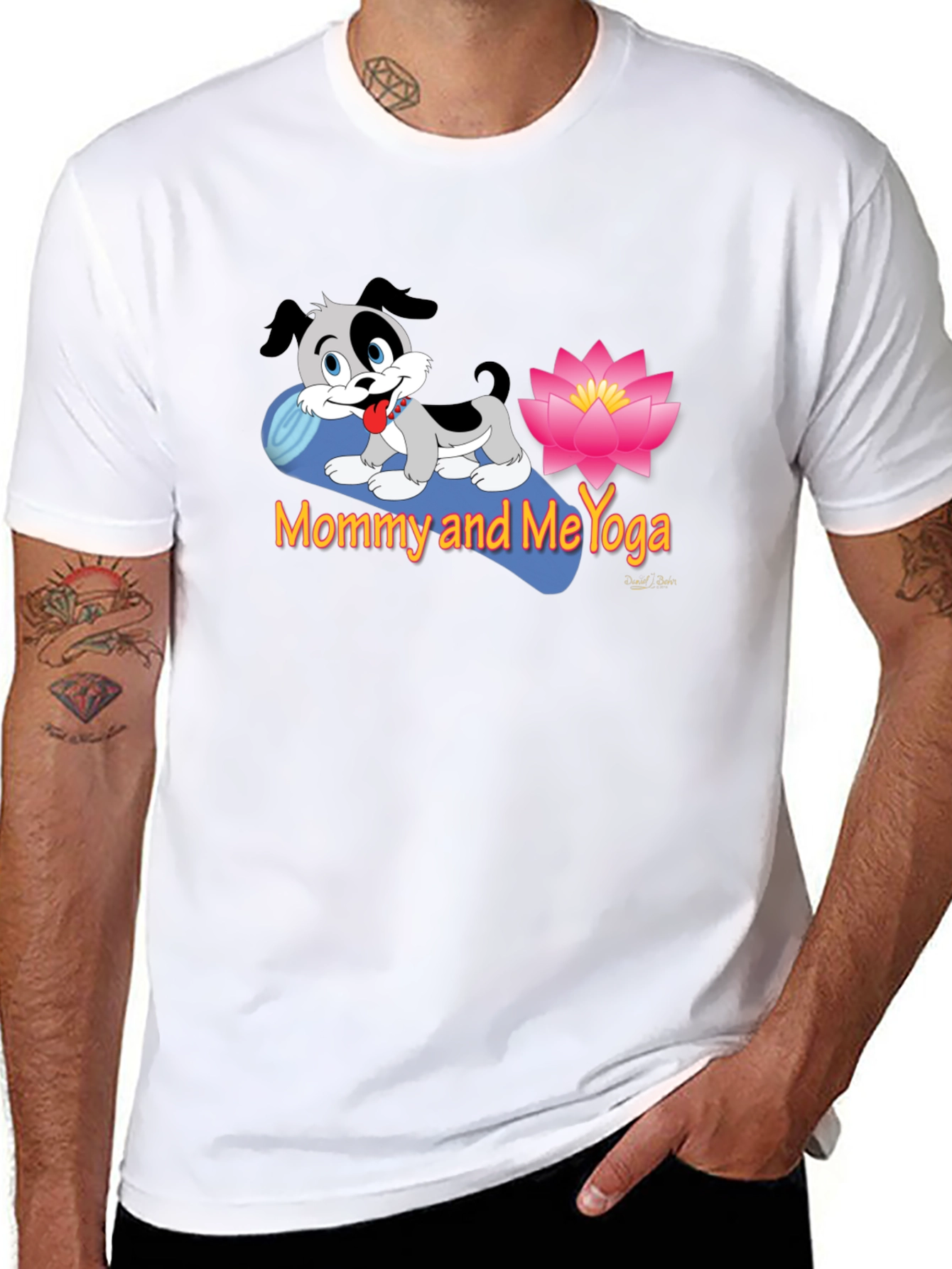 Black Mommy and Me Yoga Black T-Shirt view 8