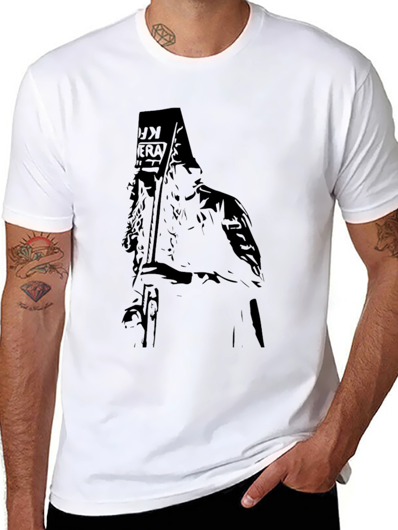 Black Statement Graphic Tee - Black view 8