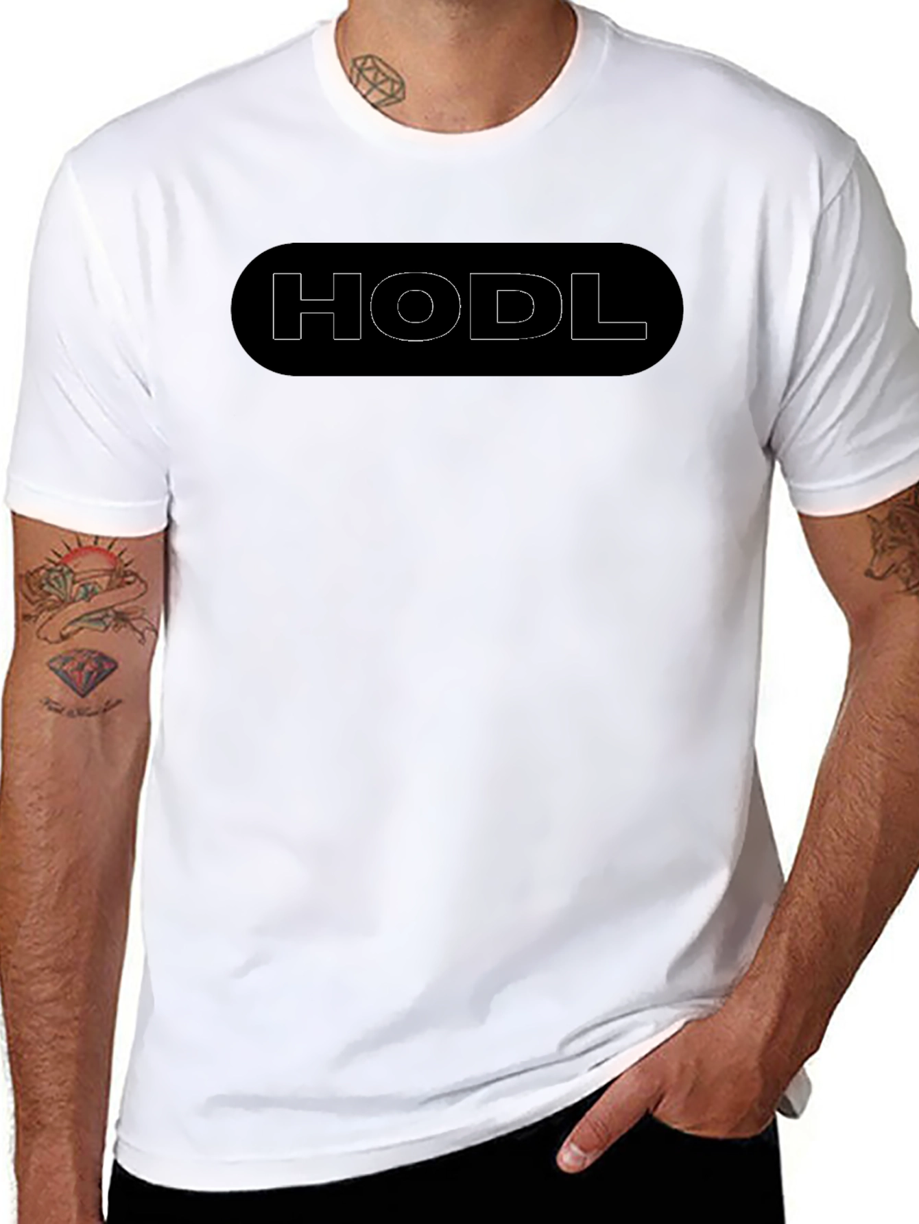 Black HODL Crypto T-Shirt - Black view 8
