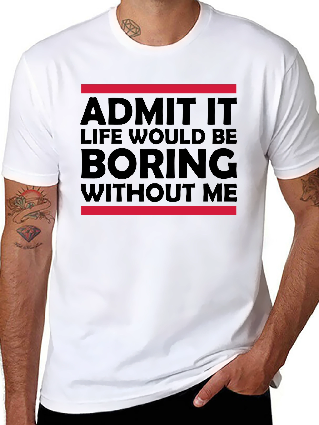 Black Funny 'Admit It' Graphic Tee view 8