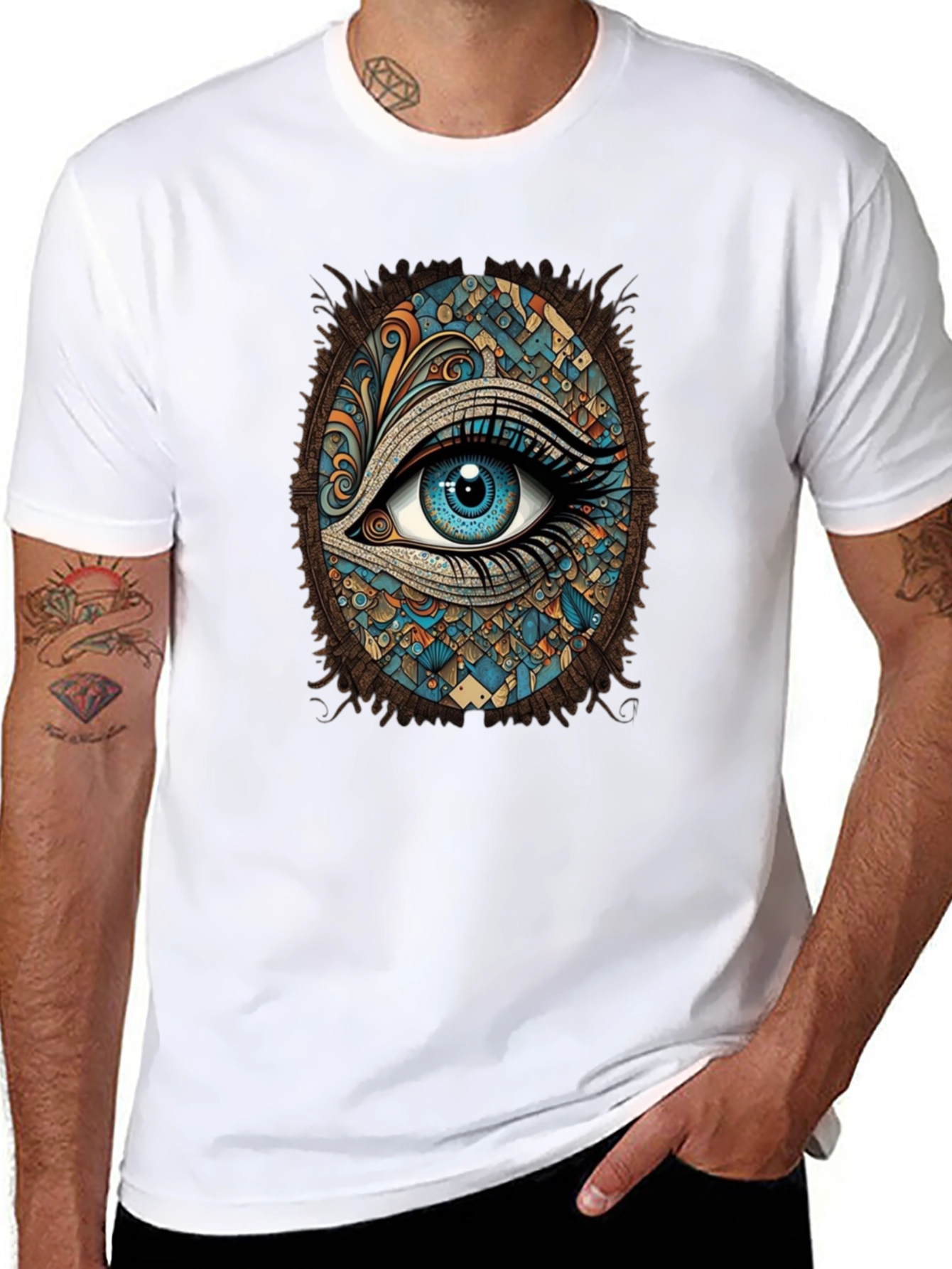 Black Mystic Eye Graphic Tee - Artistic Vision view 8