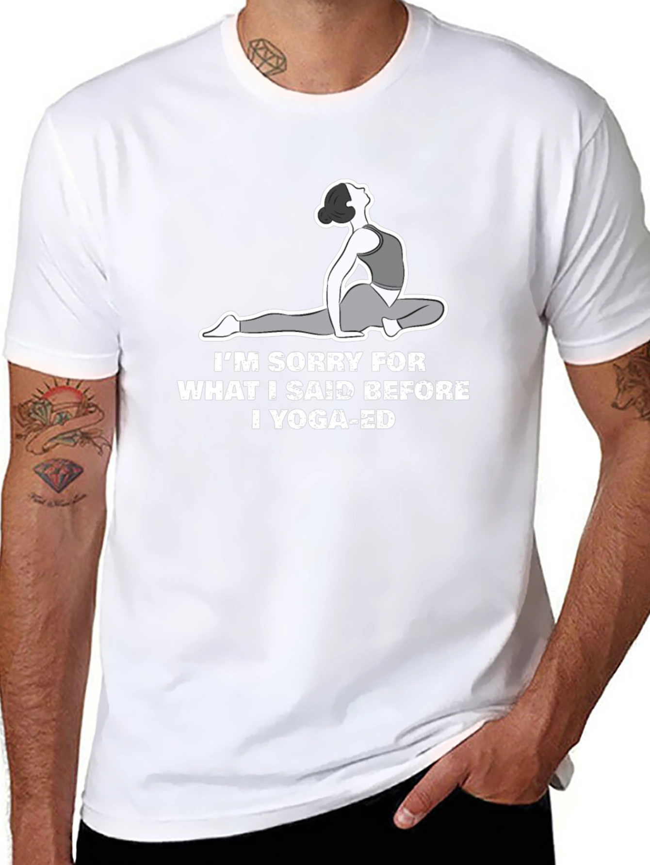 Black Yoga Excuse T-Shirt view 8