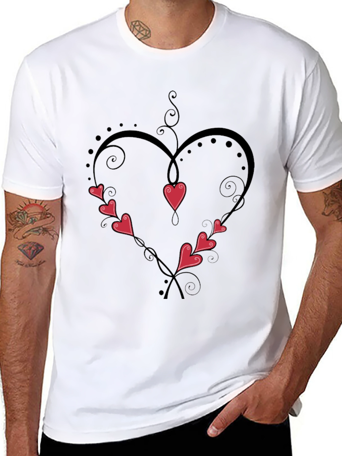 Black Heart Vines T-Shirt view 8