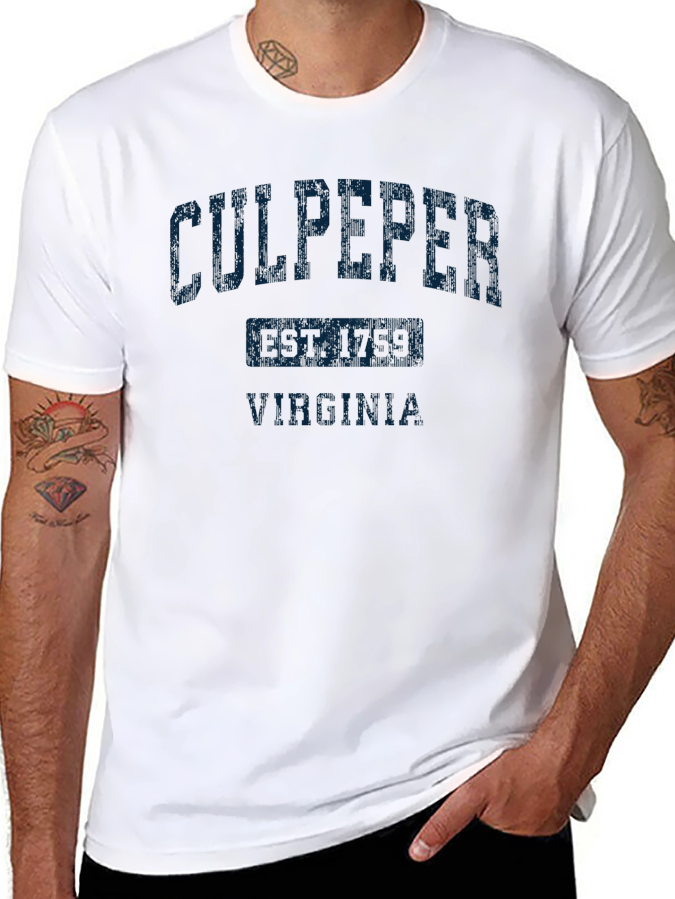 Black Culpeper Virginia Graphic Tee - Vintage Style view 8