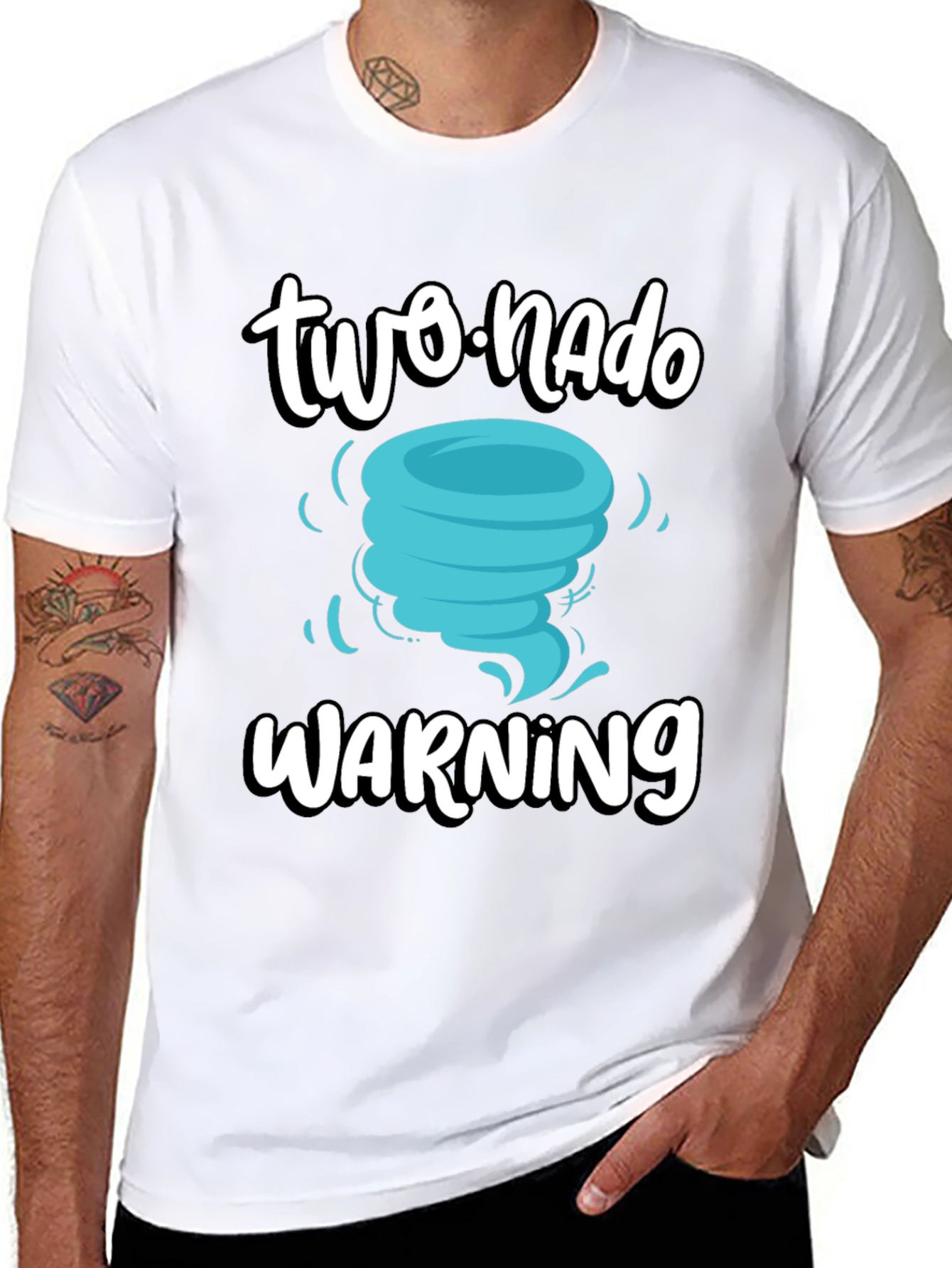 Black Two-nado Warning T-Shirt view 8