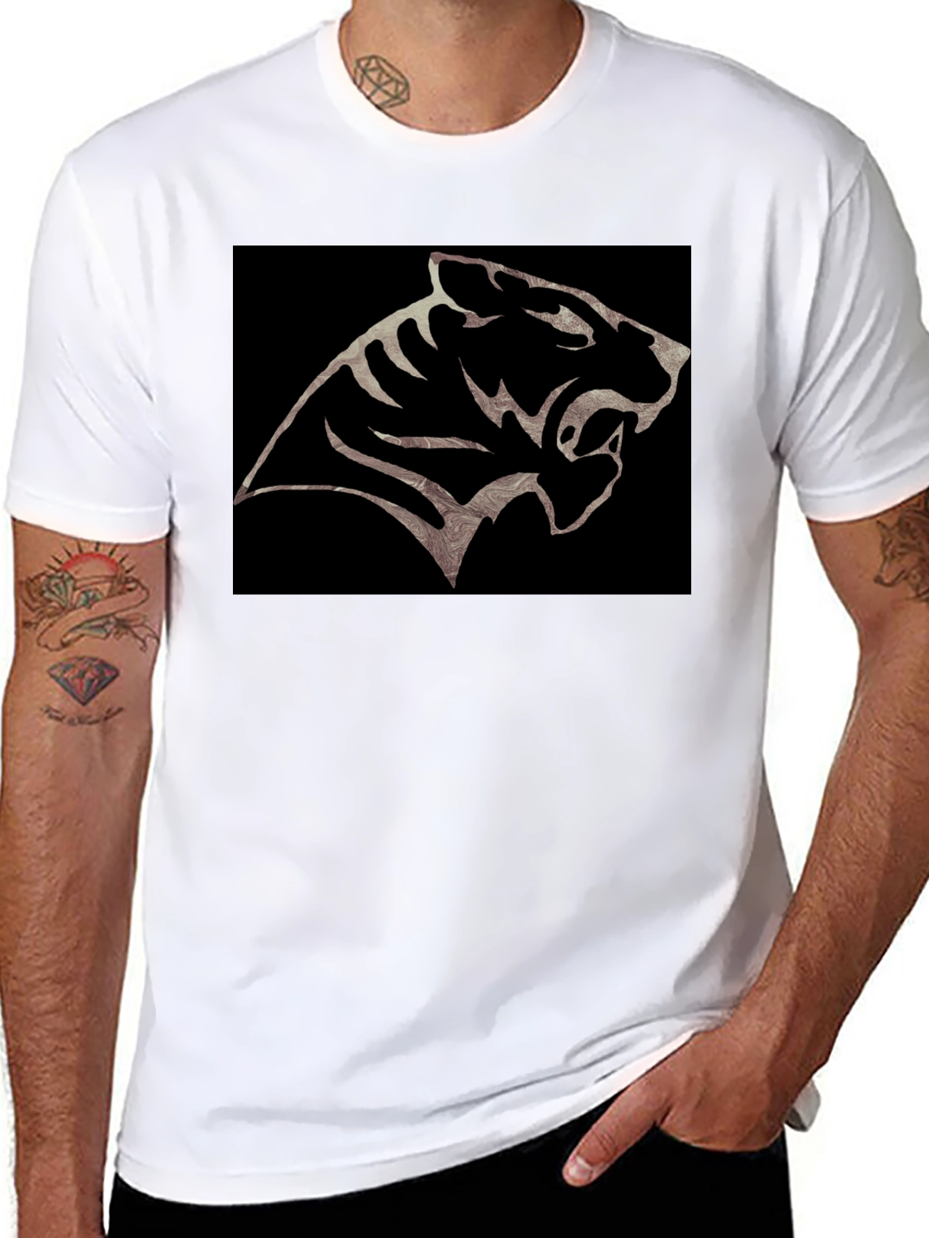 Black Black Tiger Graphic Tee - Fierce Style view 8
