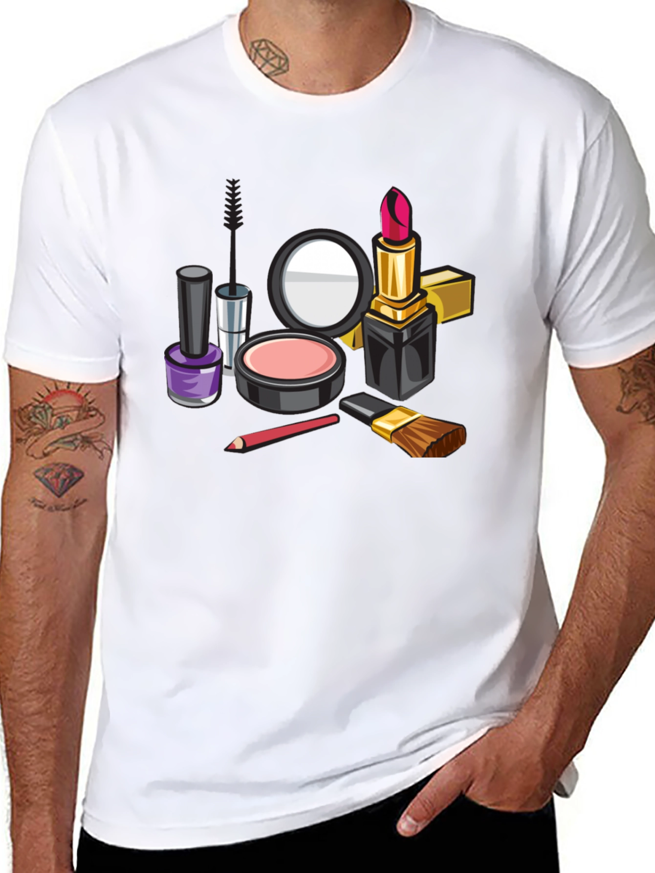 Makeup Kit Graphic Tee - Stylish & Fun! - 8