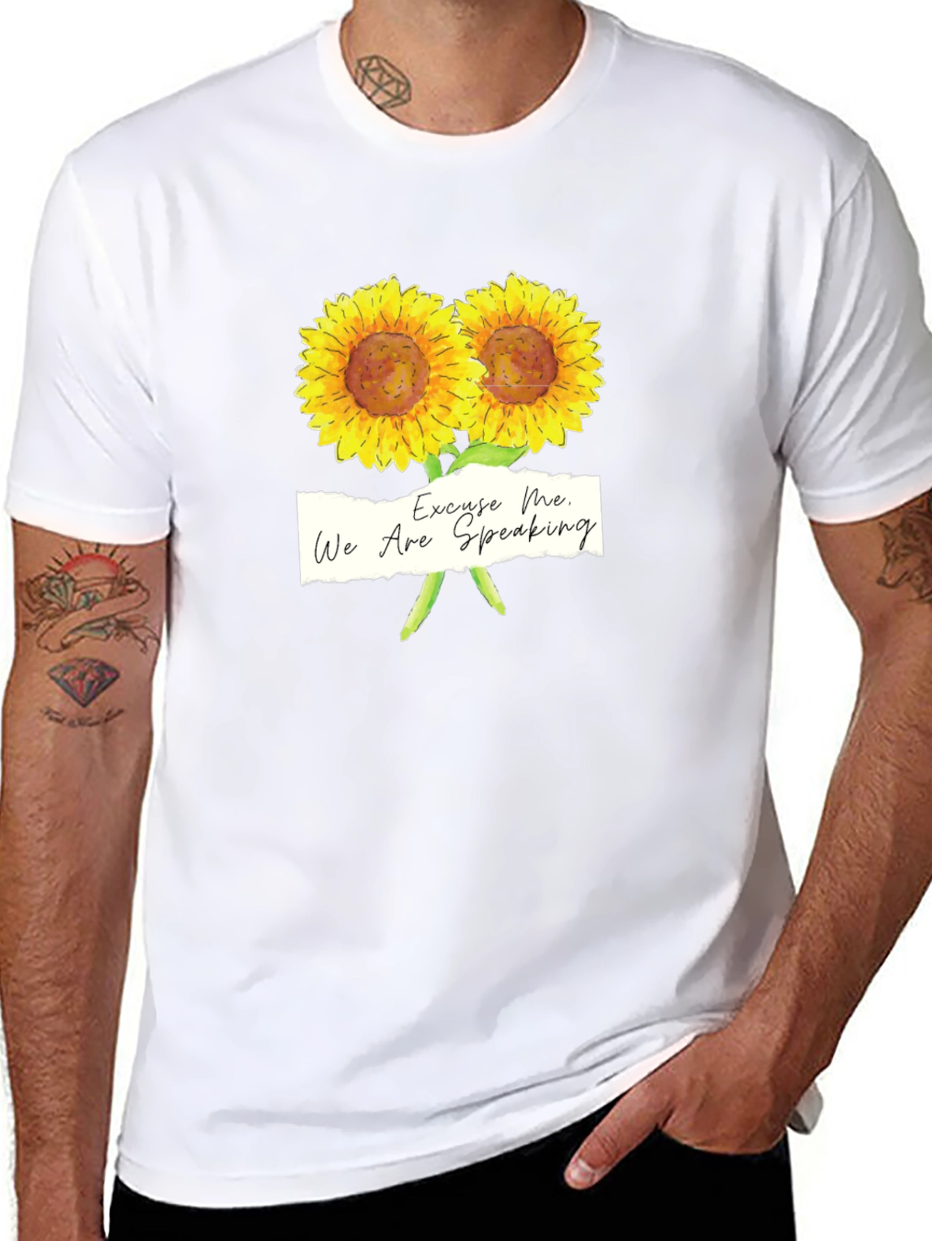 Black Excuse Me, Sunflower Graphic Tee view 8
