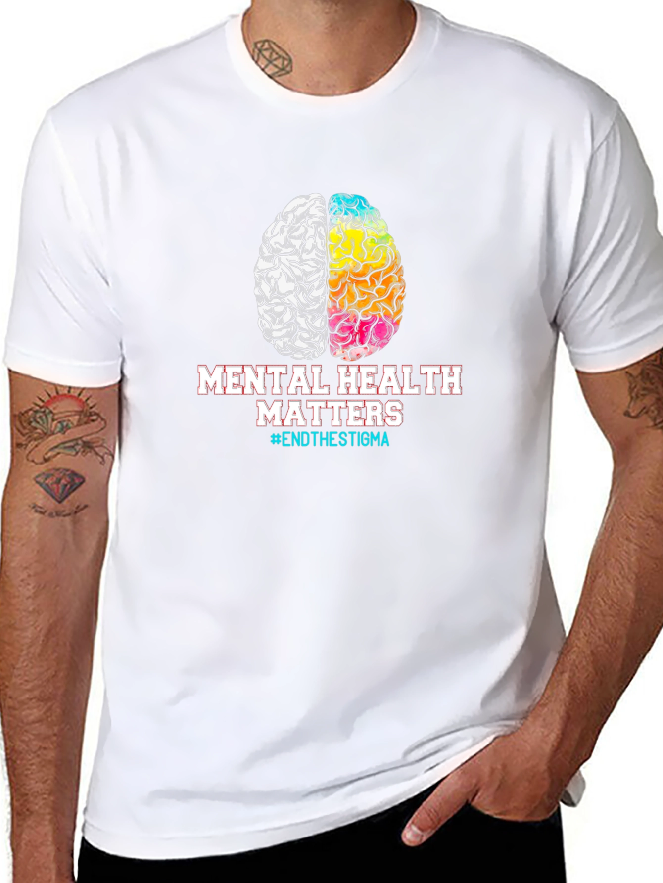 Black Mental Health Matters T-Shirt - End the Stigma view 8