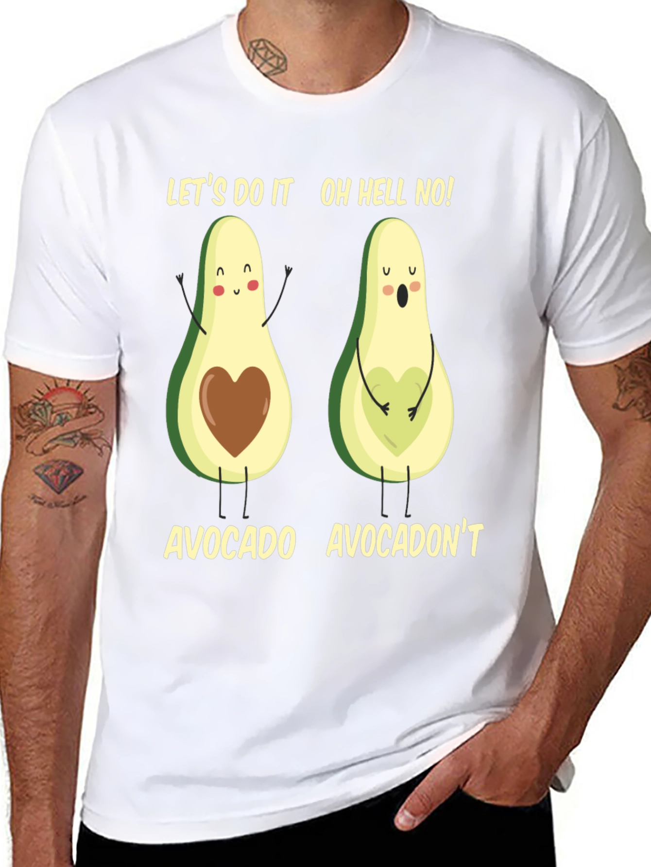 Black Avocado Pun T-Shirt: Let's Do It! Avocadon't! view 8