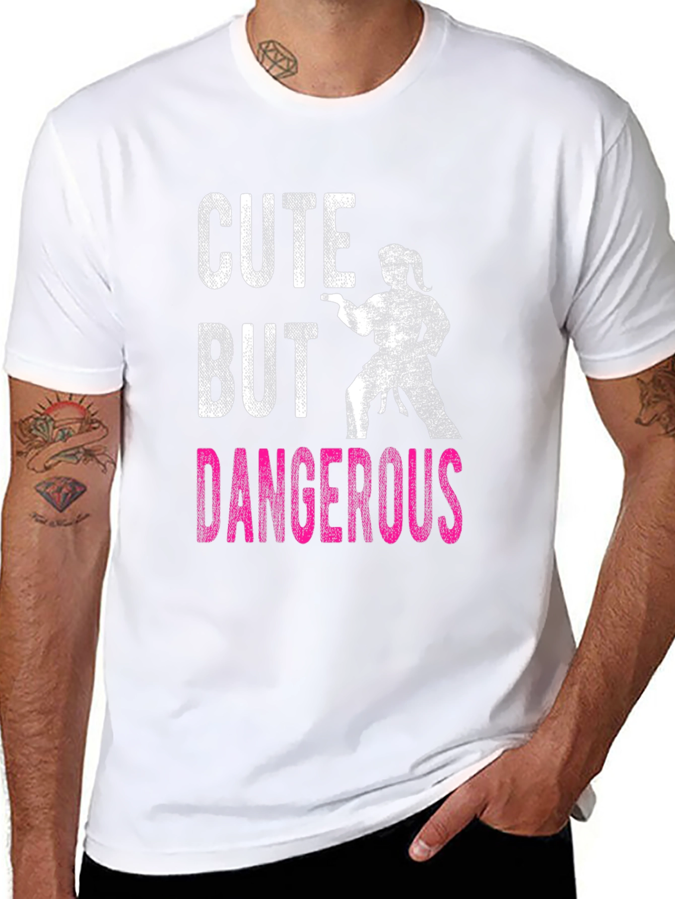Black Cute But Dangerous T-Shirt view 8