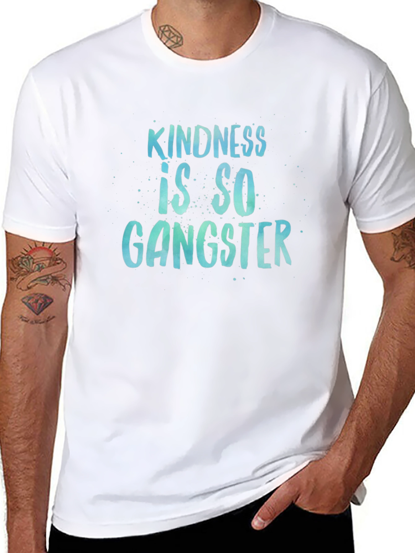 Black Kindness is So Gangster Black T-Shirt view 8