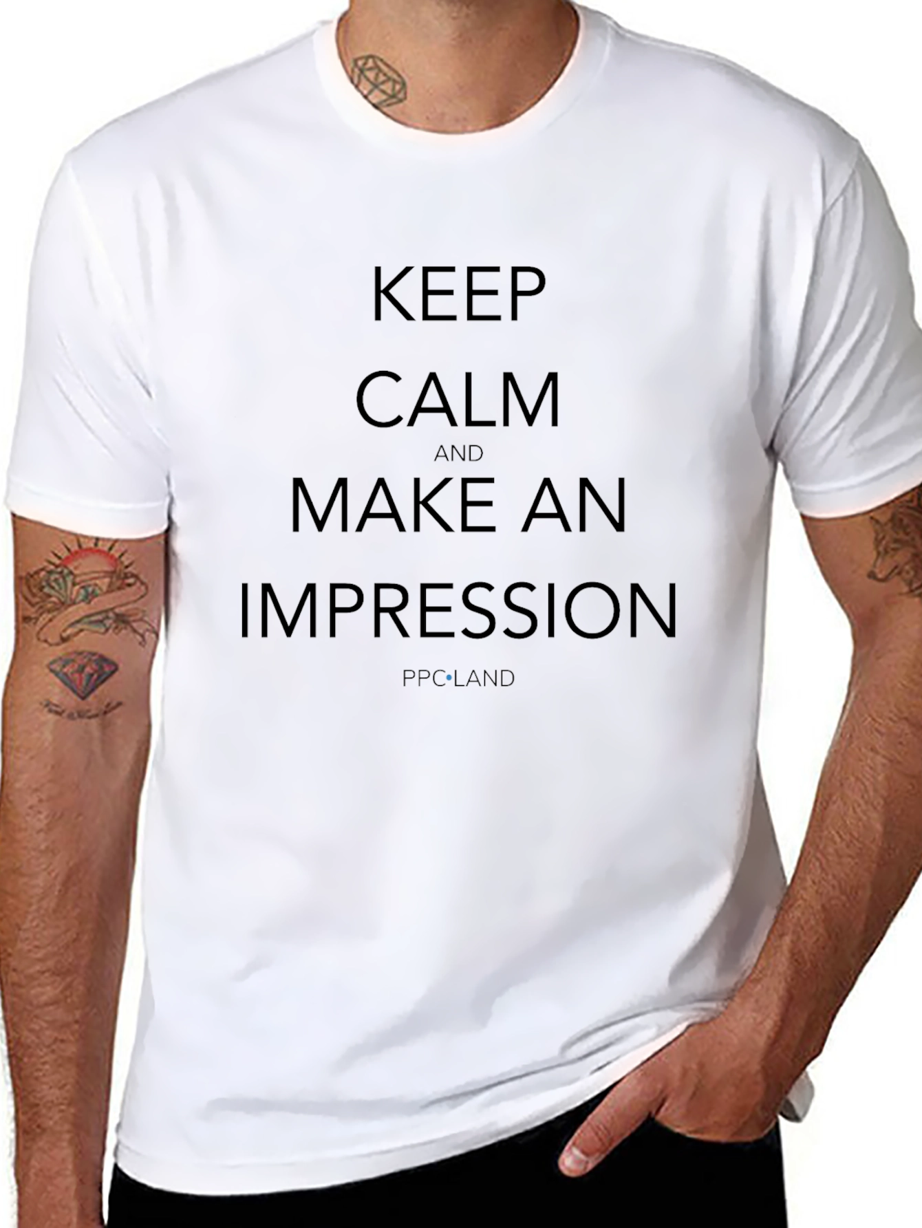 Black Keep Calm Impression Black T-Shirt view 8