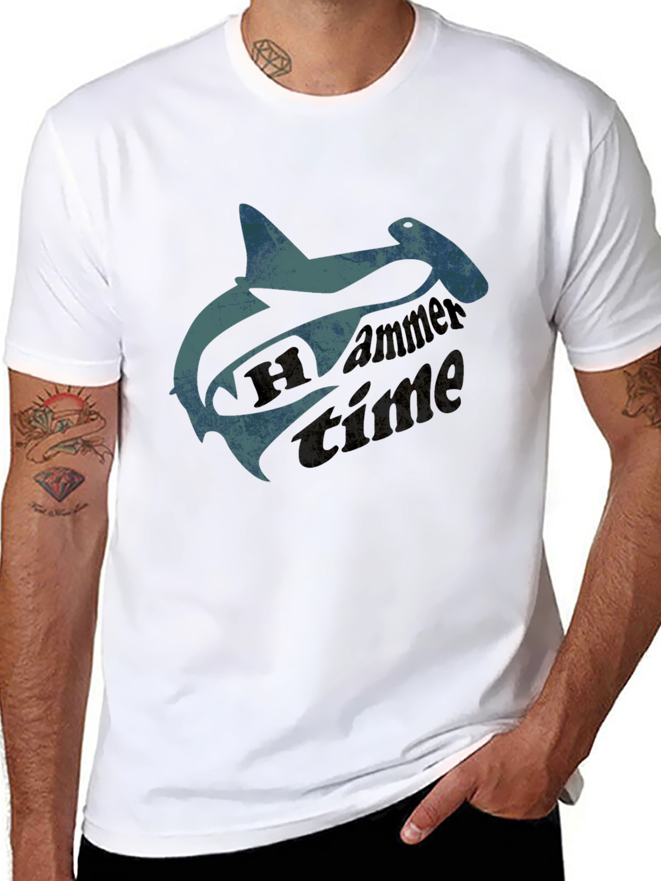 Black Hammerhead Shark T-Shirt - Cool Graphic Tee view 8