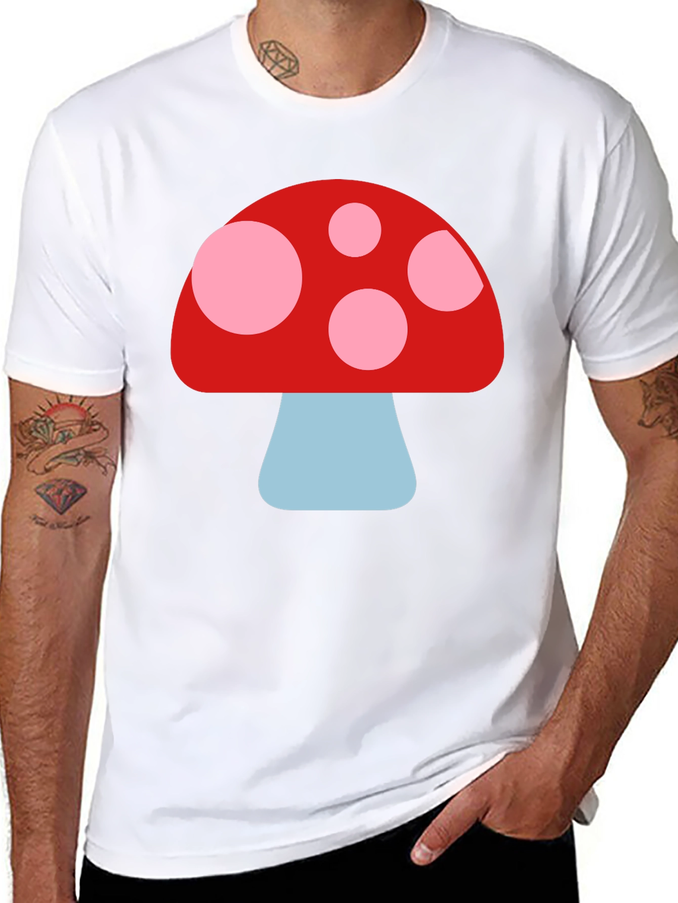 Black Mushroom Graphic Tee - Fun, Unique Design view 8