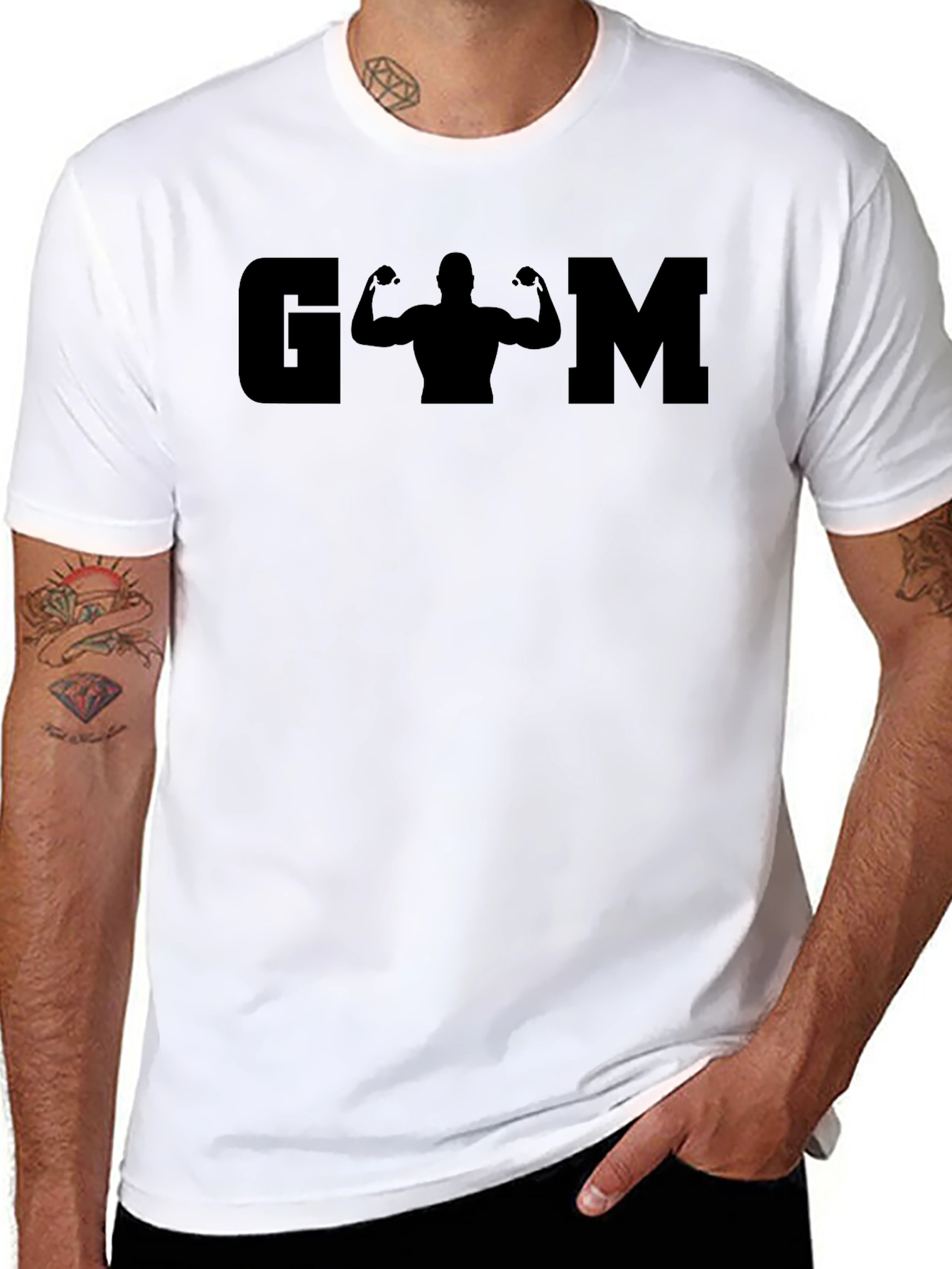Black Gym T-Shirt - Black Workout Apparel view 8