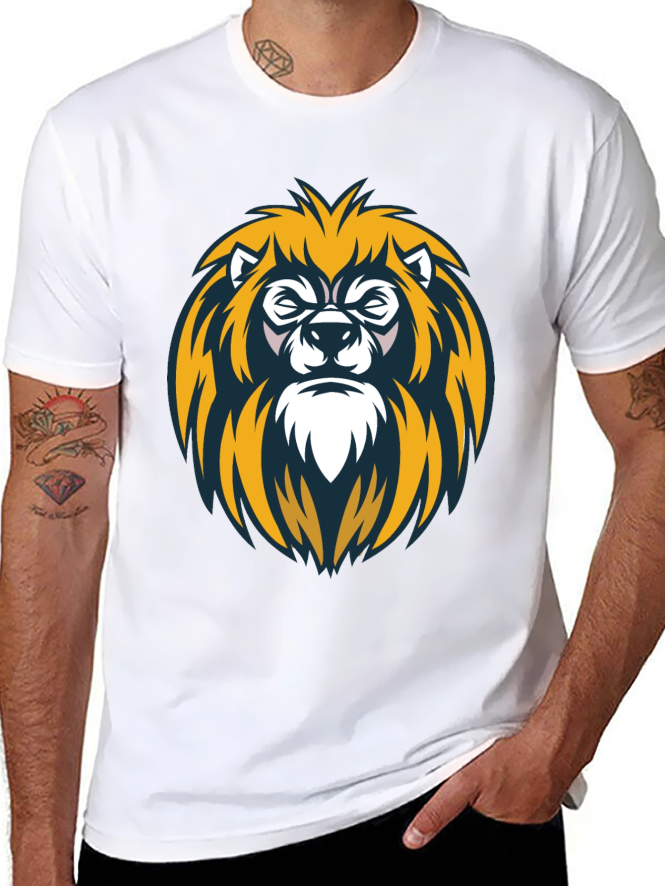 Black Lion Graphic T-Shirt - Bold Style view 8