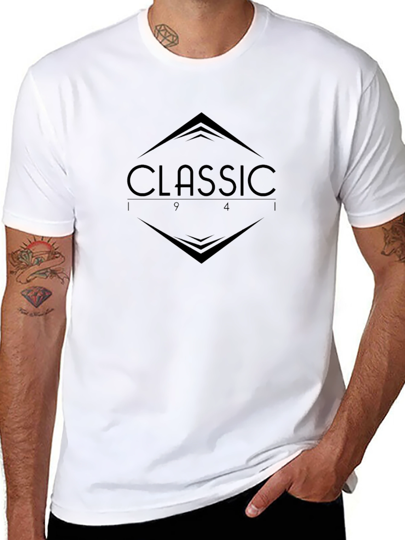 Black Classic 1941 Black Graphic Tee view 8
