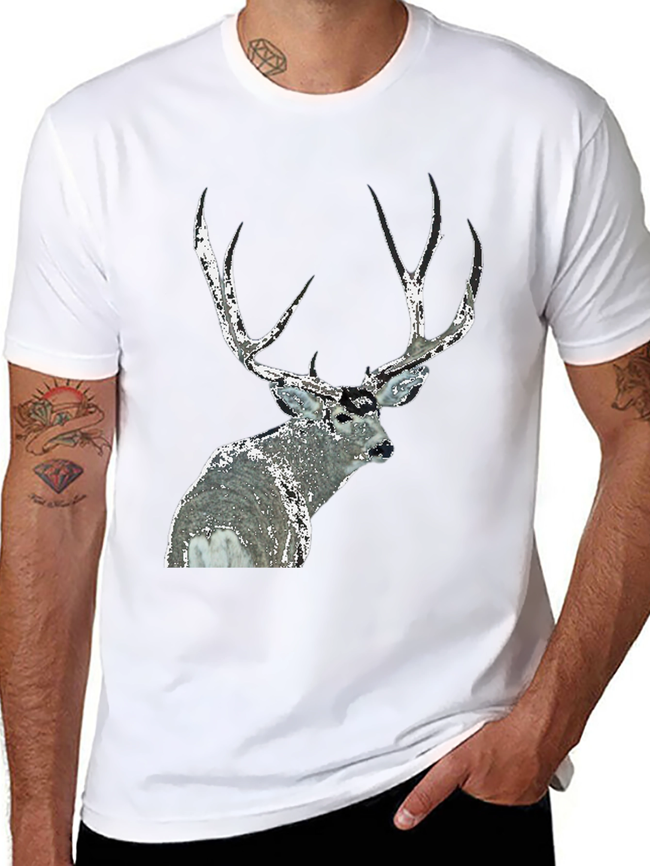 Black Deer Graphic Tee - Black Short Sleeve view 8
