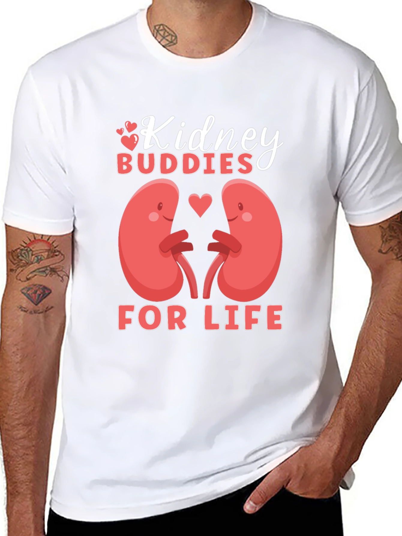Black Kidney Buddies T-Shirt: For Life view 8