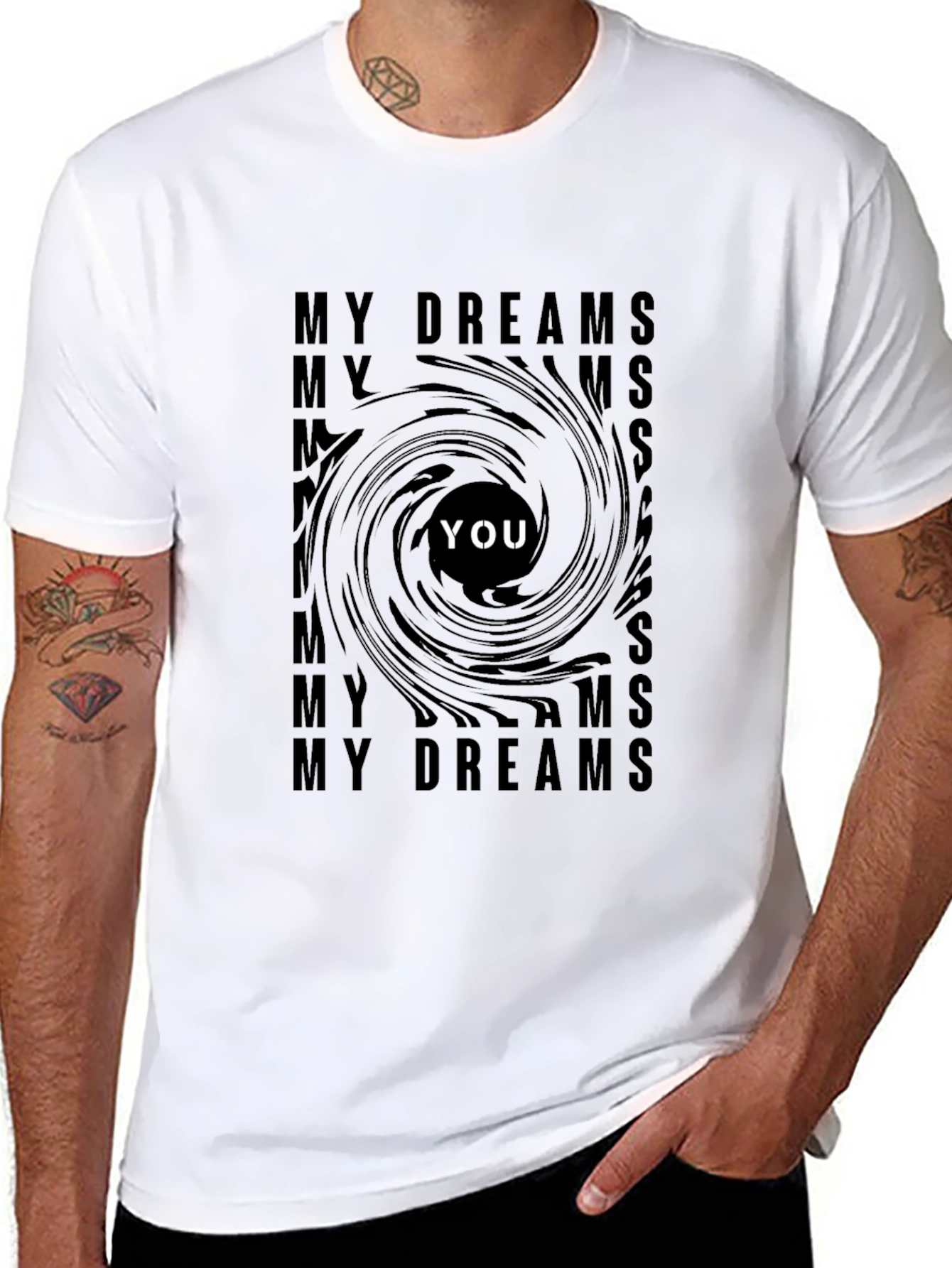 Black My Dreams You - Graphic Print T-Shirt view 8