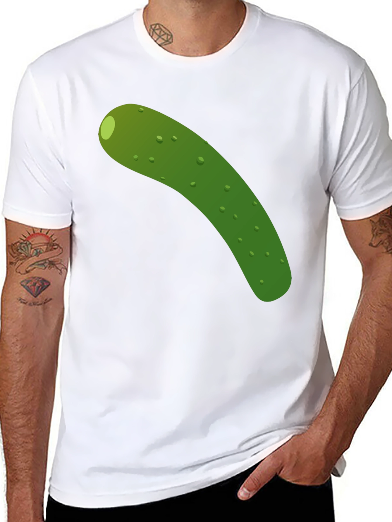 Black Pickle Graphic Tee - Black Cotton T-Shirt view 8