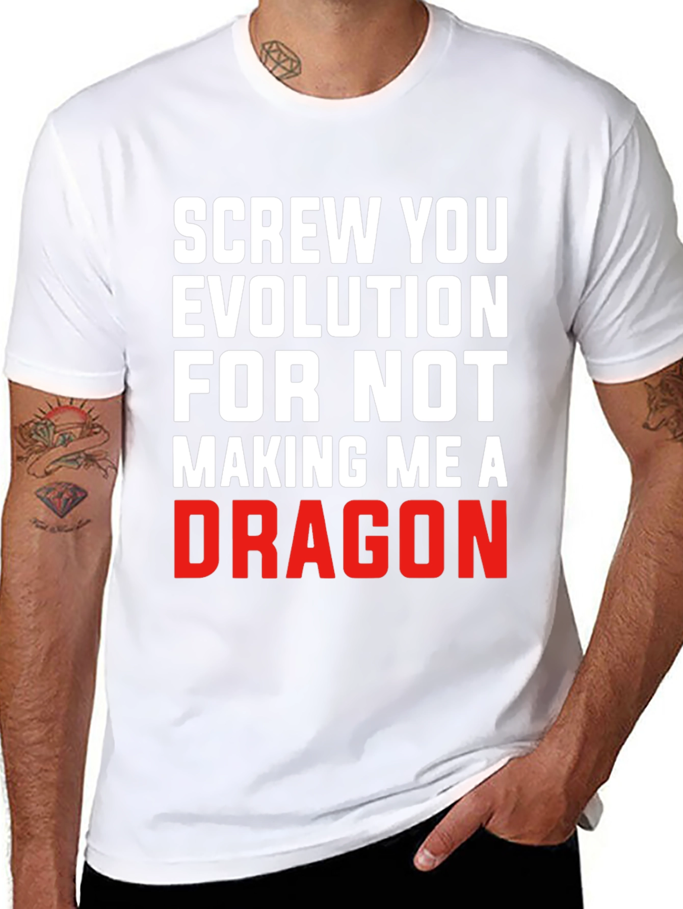 Black Funny Evolution Dragon T-Shirt view 8