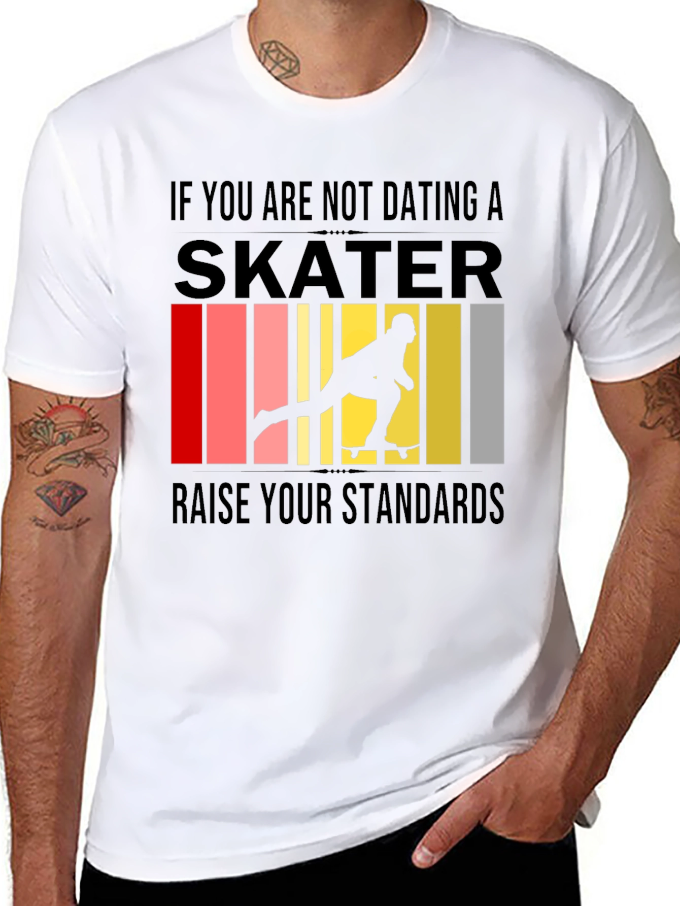 Black Skater Graphic T-Shirt - Raise Your Standards view 8
