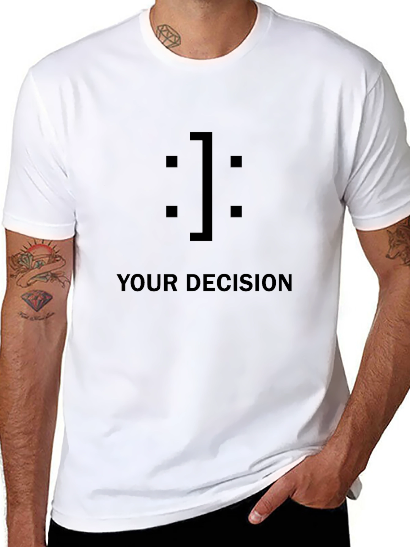 Black Your Decision Graphic Tee - Soft Cotton, Casual Style view 8