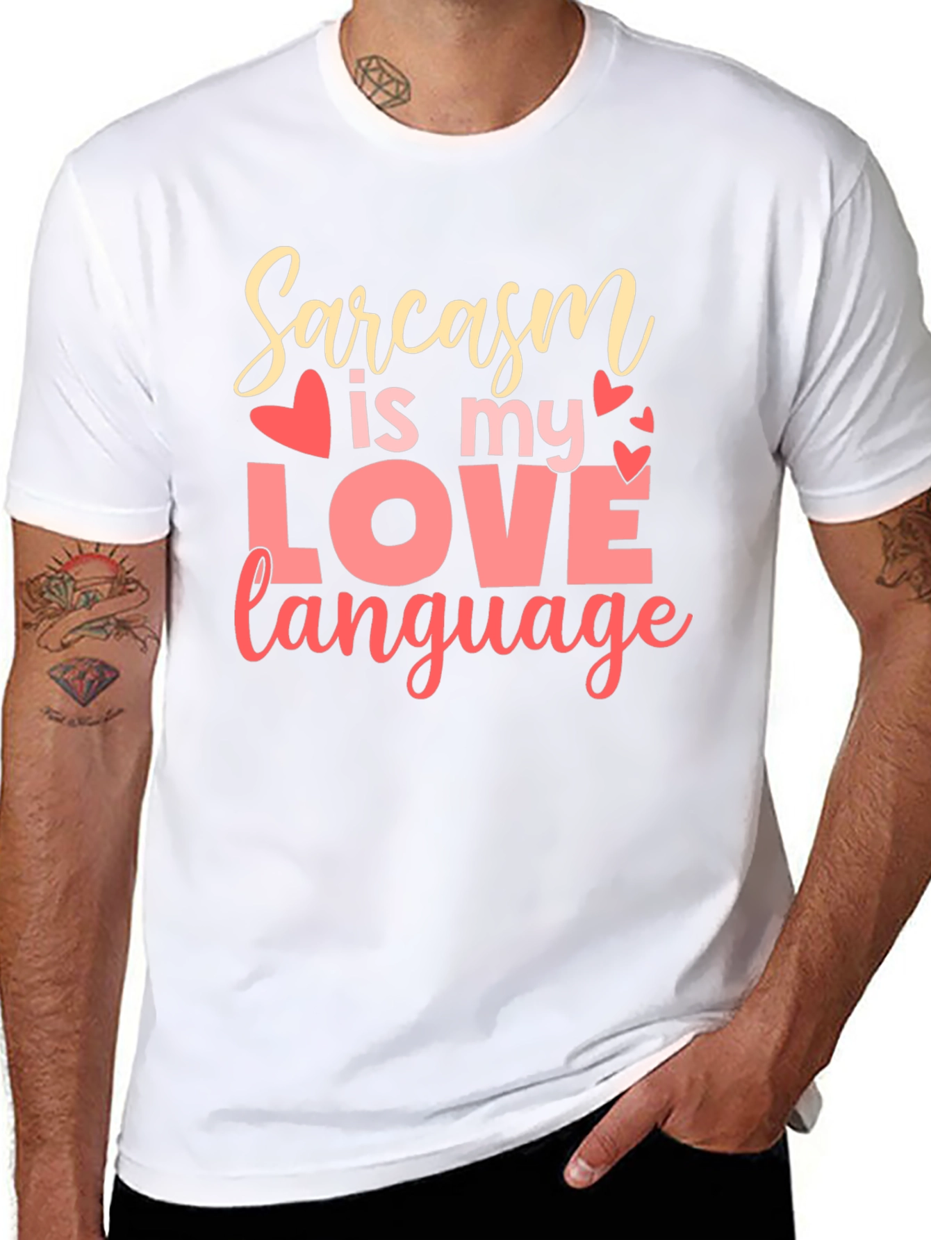 Black Sarcasm is My Love Language Graphic T-Shirt view 8