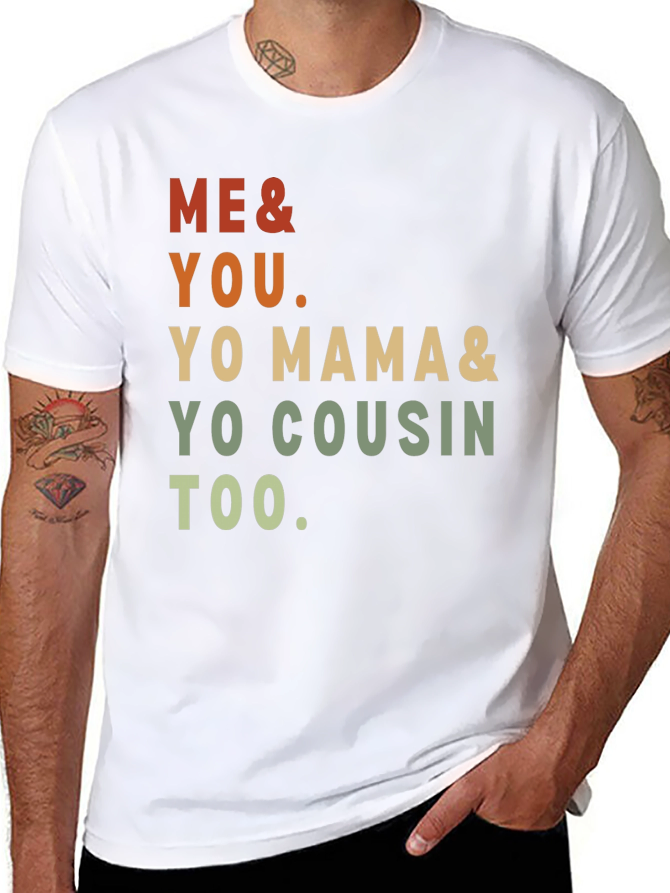 Black Me & You Tee - Yo Mama & Cousin Too - Retro Style view 8