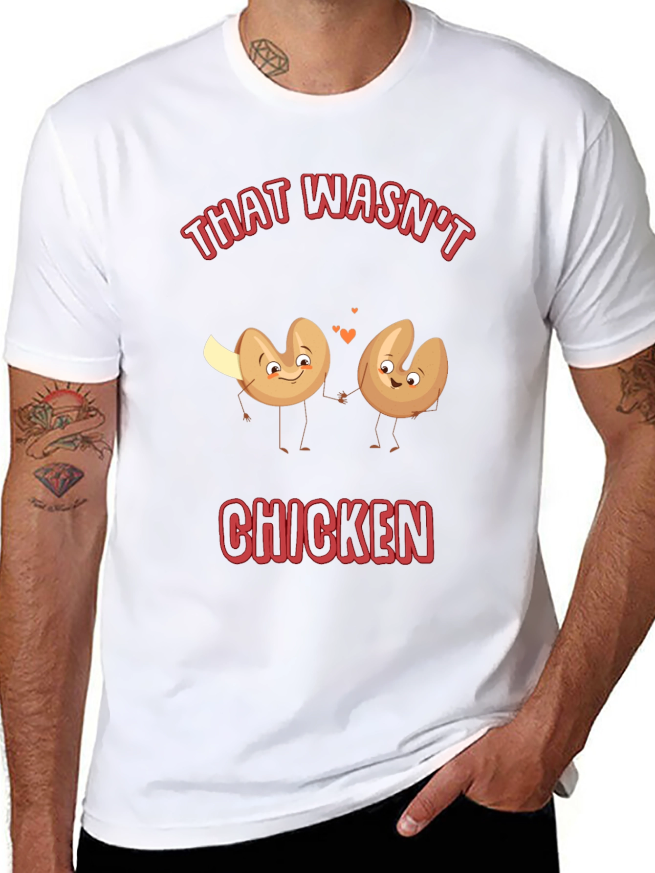 Black Funny That Wasn't Chicken Fortune Cookie T-Shirt view 8