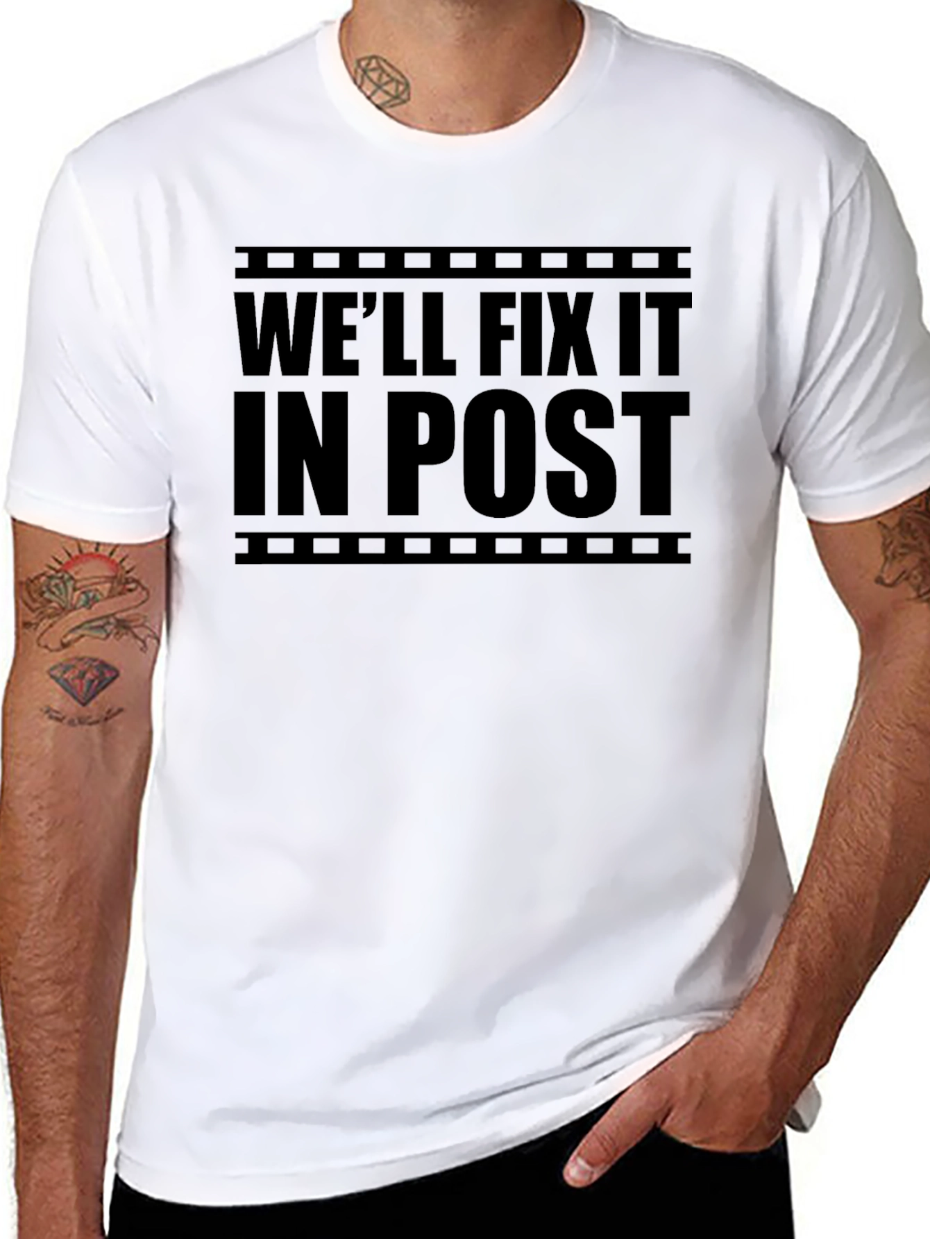 Black We'll Fix it in Post T-Shirt view 8