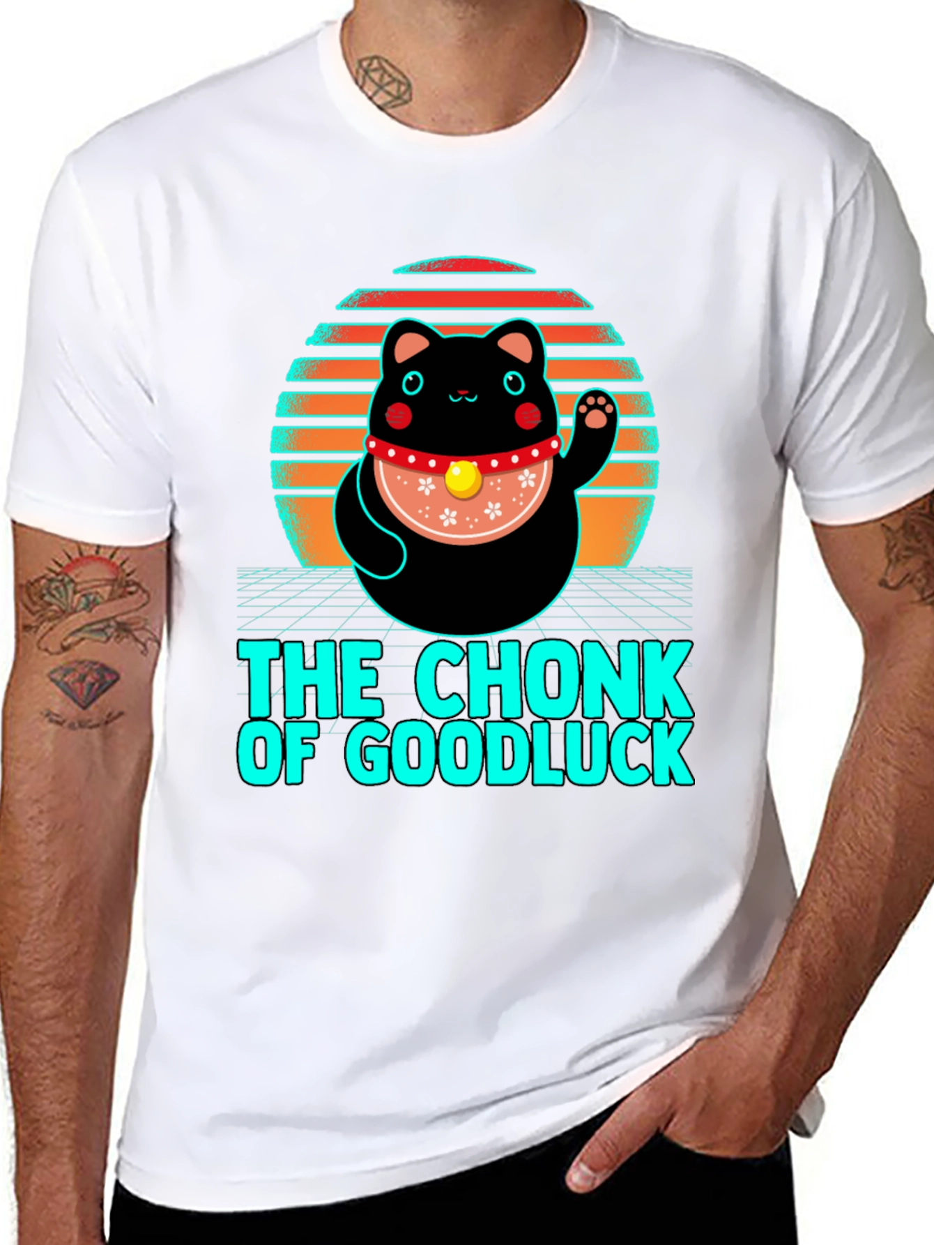 Black Chonk of Good Luck T-Shirt view 8